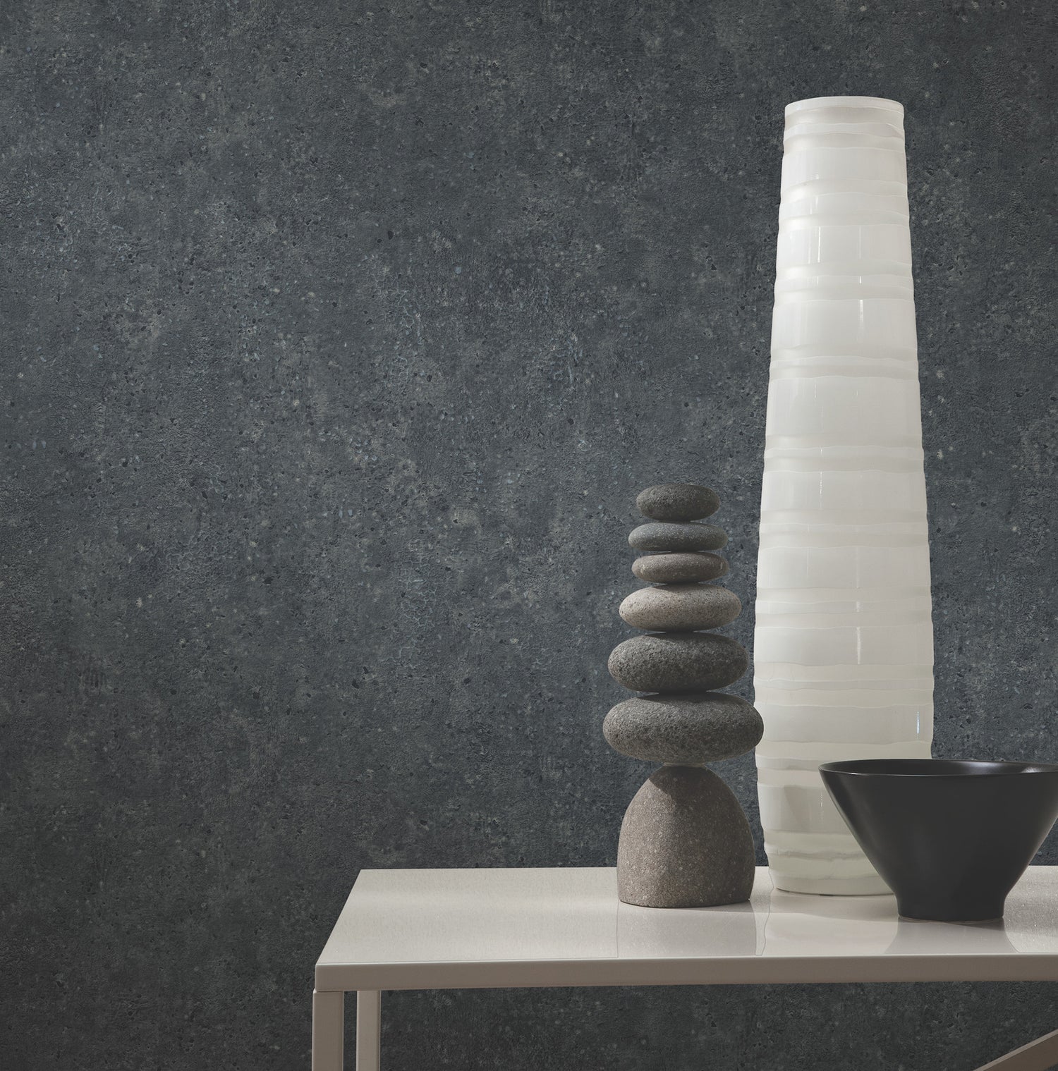 Artisan Stone Wallpaper in metallic color - pattern number UW1086N - by York in the Atmosphere Digest collection