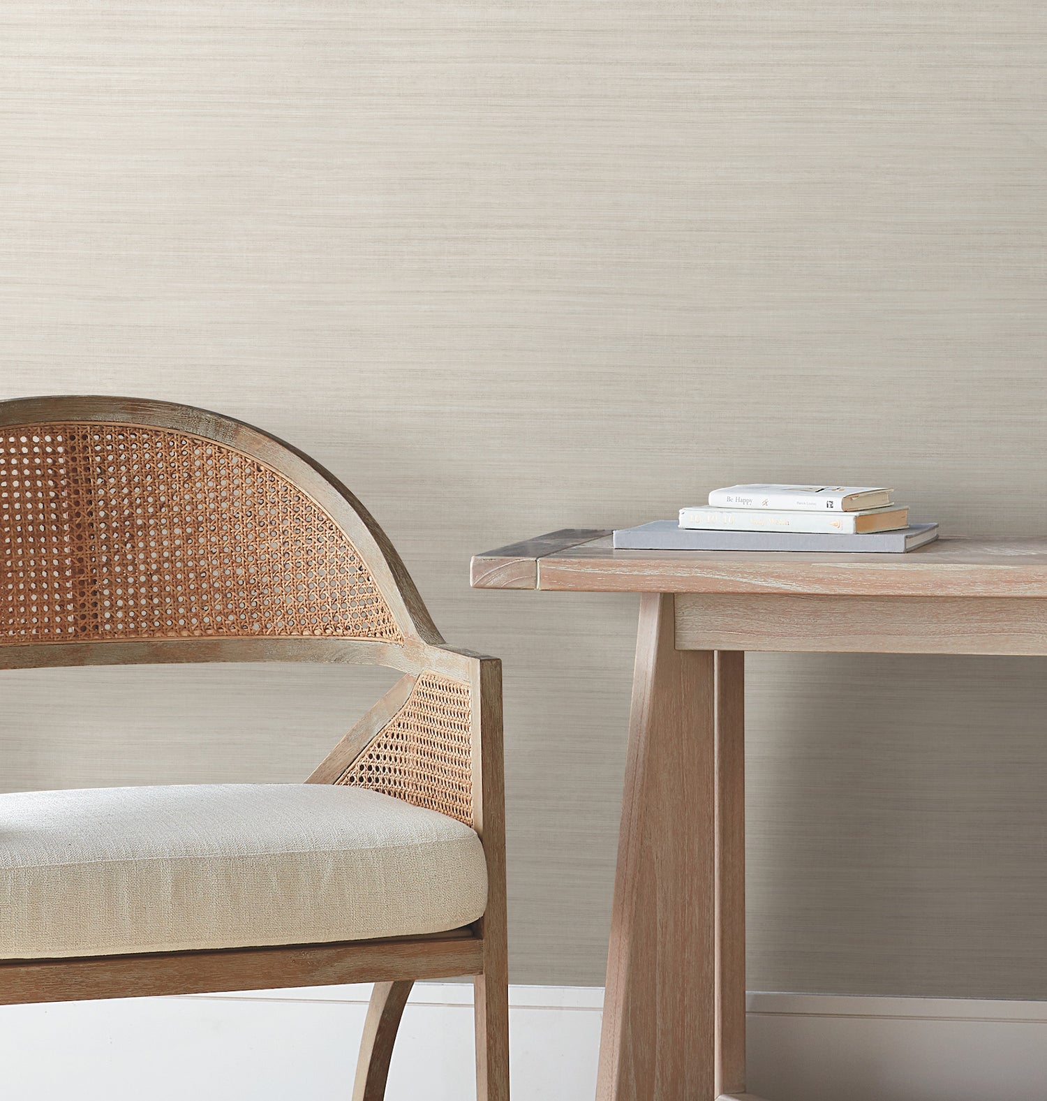 Silk Essence Wallpaper in cream color - pattern number UW1100N - by York in the Atmosphere Digest collection