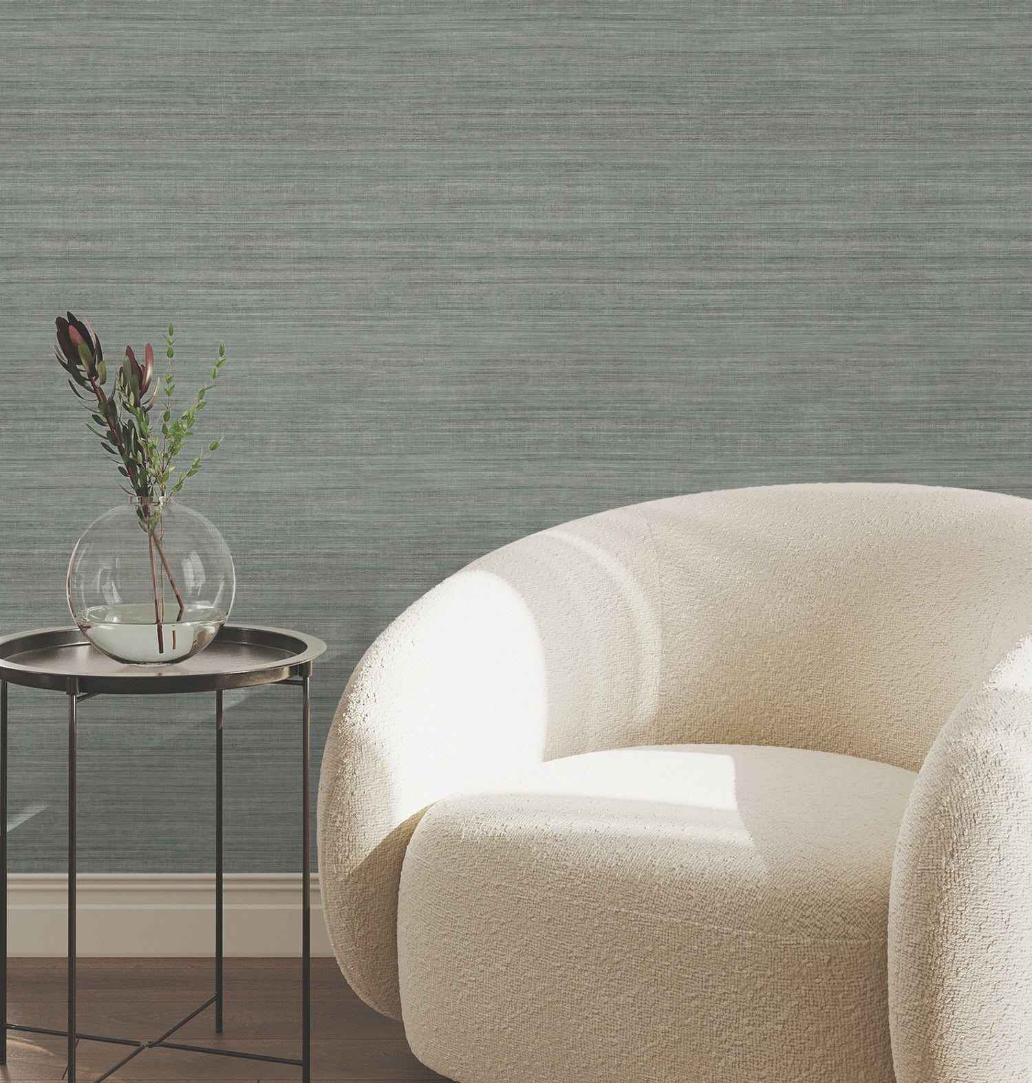 Silk Essence Wallpaper in turquoise color - pattern number UW1103N - by York in the Atmosphere Digest collection