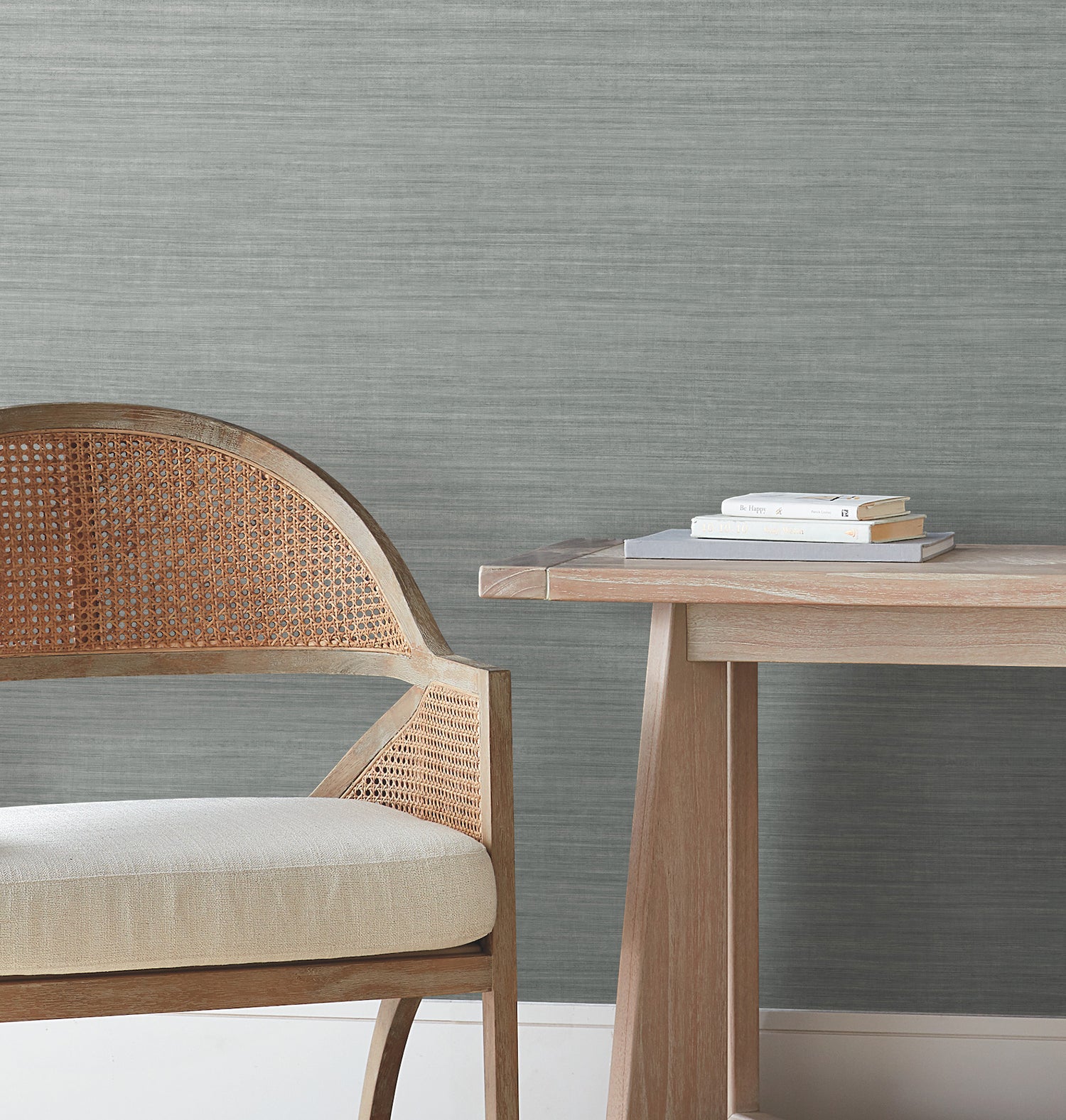 Silk Essence Wallpaper in slate color - pattern number UW1106N - by York in the Atmosphere Digest collection