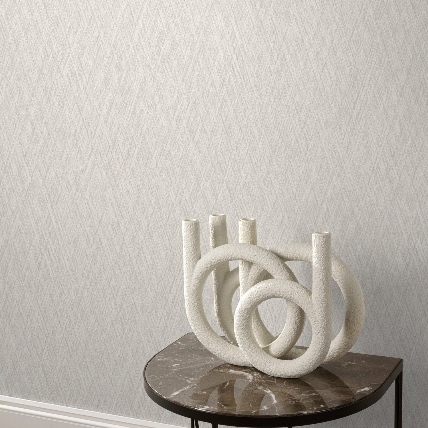 Faux Unis Geometric Wallpaper in beige color - pattern number VE1002 - by Grandeco in the Very collection