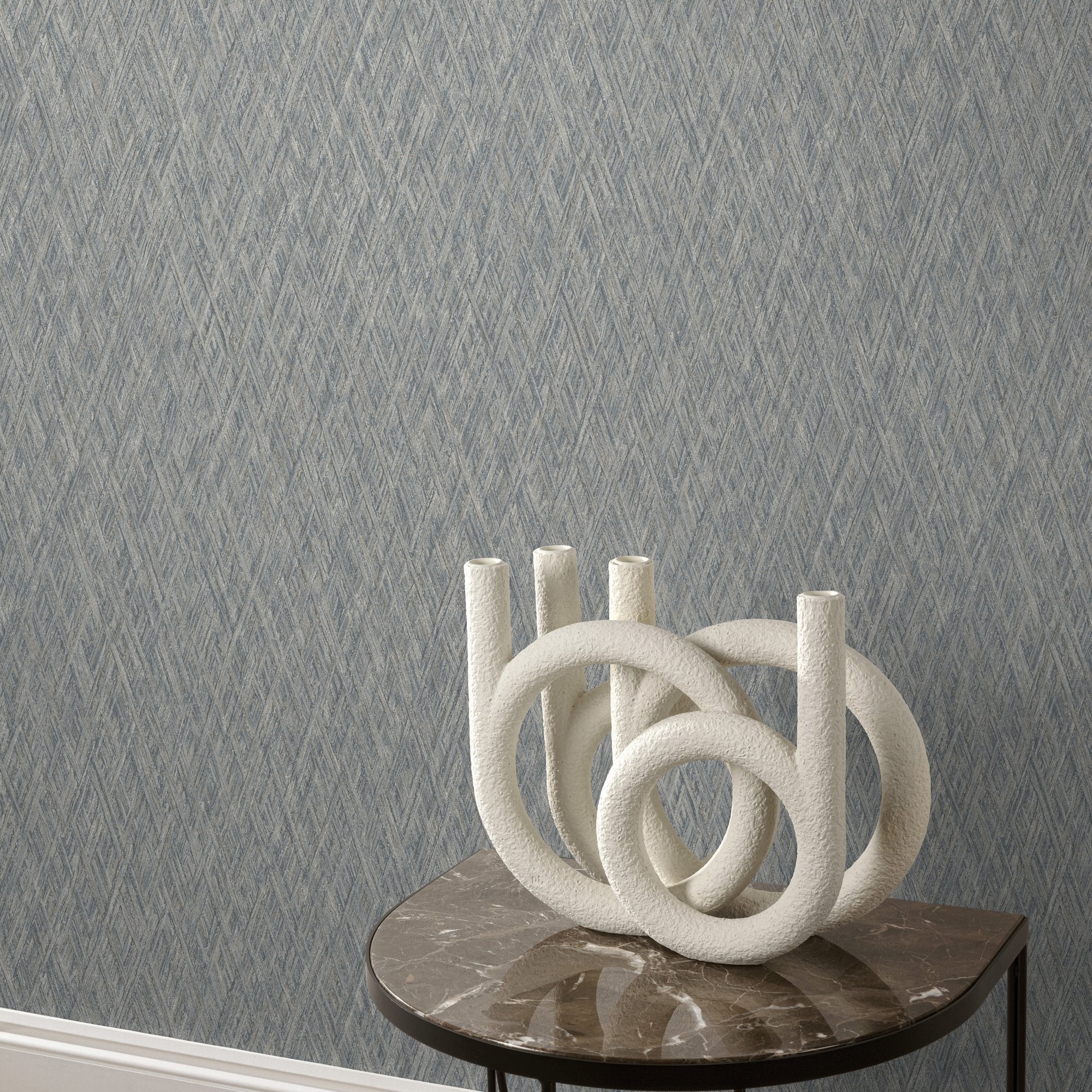 Faux Unis Geometric Wallpaper in grey color - pattern number VE1006 - by Grandeco in the Very collection