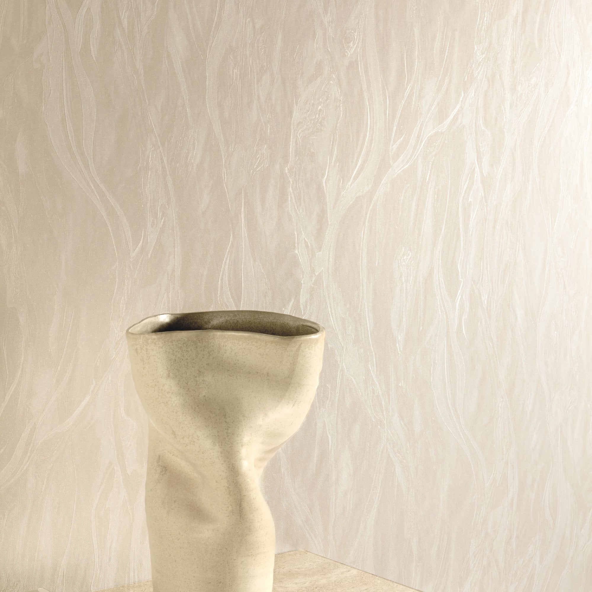Marble Plain Wallpaper in cream color - pattern number VE1304 - by Grandeco in the Very collection