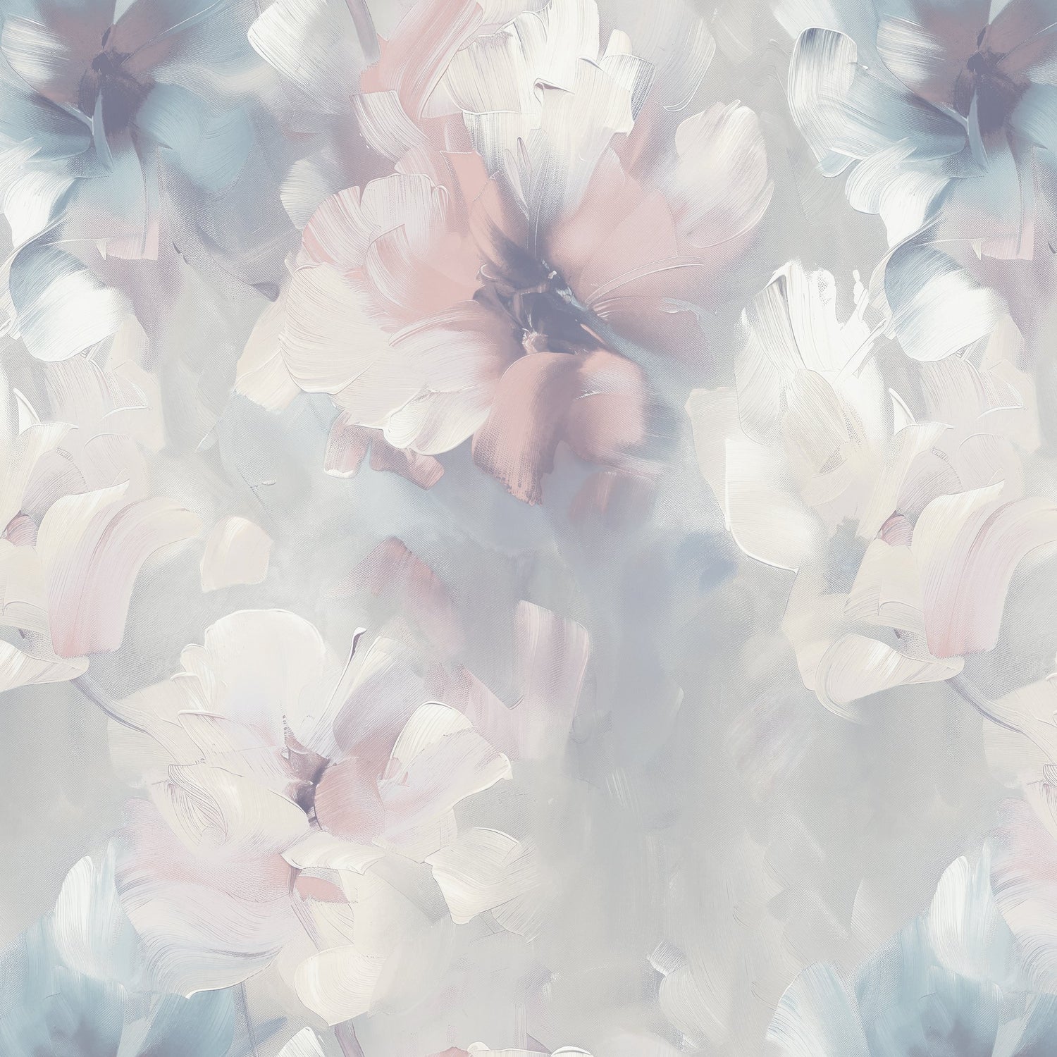 Classical Floral All-over Wallpaper in grey color - pattern number VE3002 - by Grandeco in the Very collection