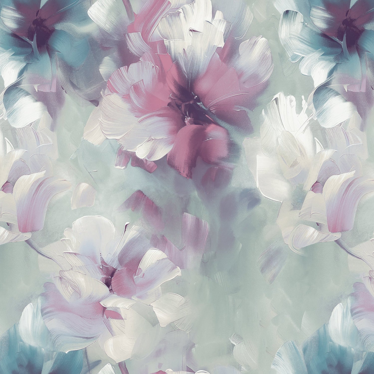 Classical Floral All-over Wallpaper in blue color - pattern number VE3004 - by Grandeco in the Very collection
