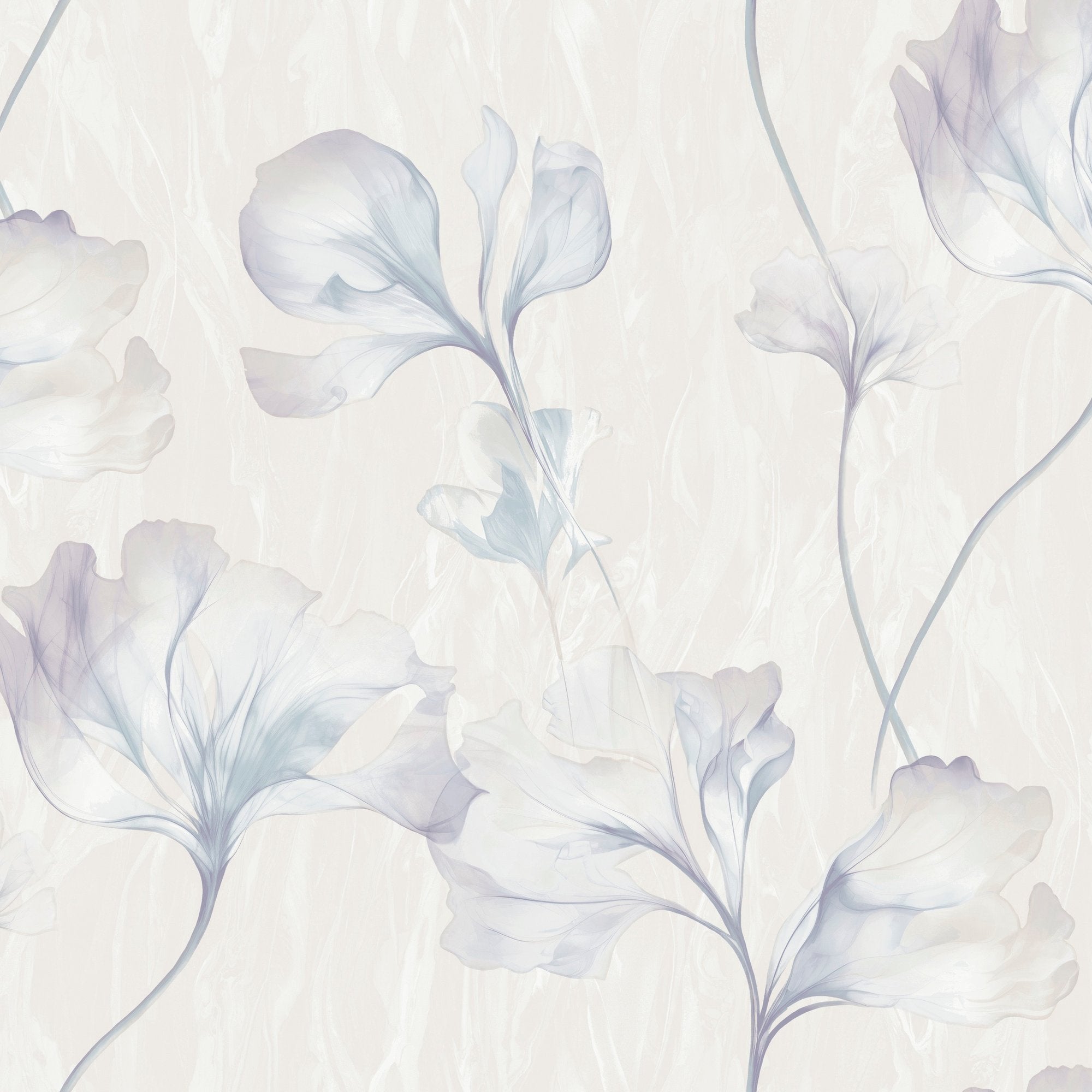 Classical Floral All-over Wallpaper in blue color - pattern number VE3306 - by Grandeco in the Very collection