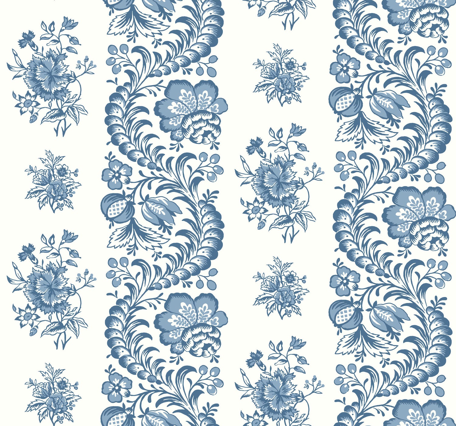 Beaumont wallpaper in blue color - pattern number VP1302 - by Antonina Vella in the Jardin collection