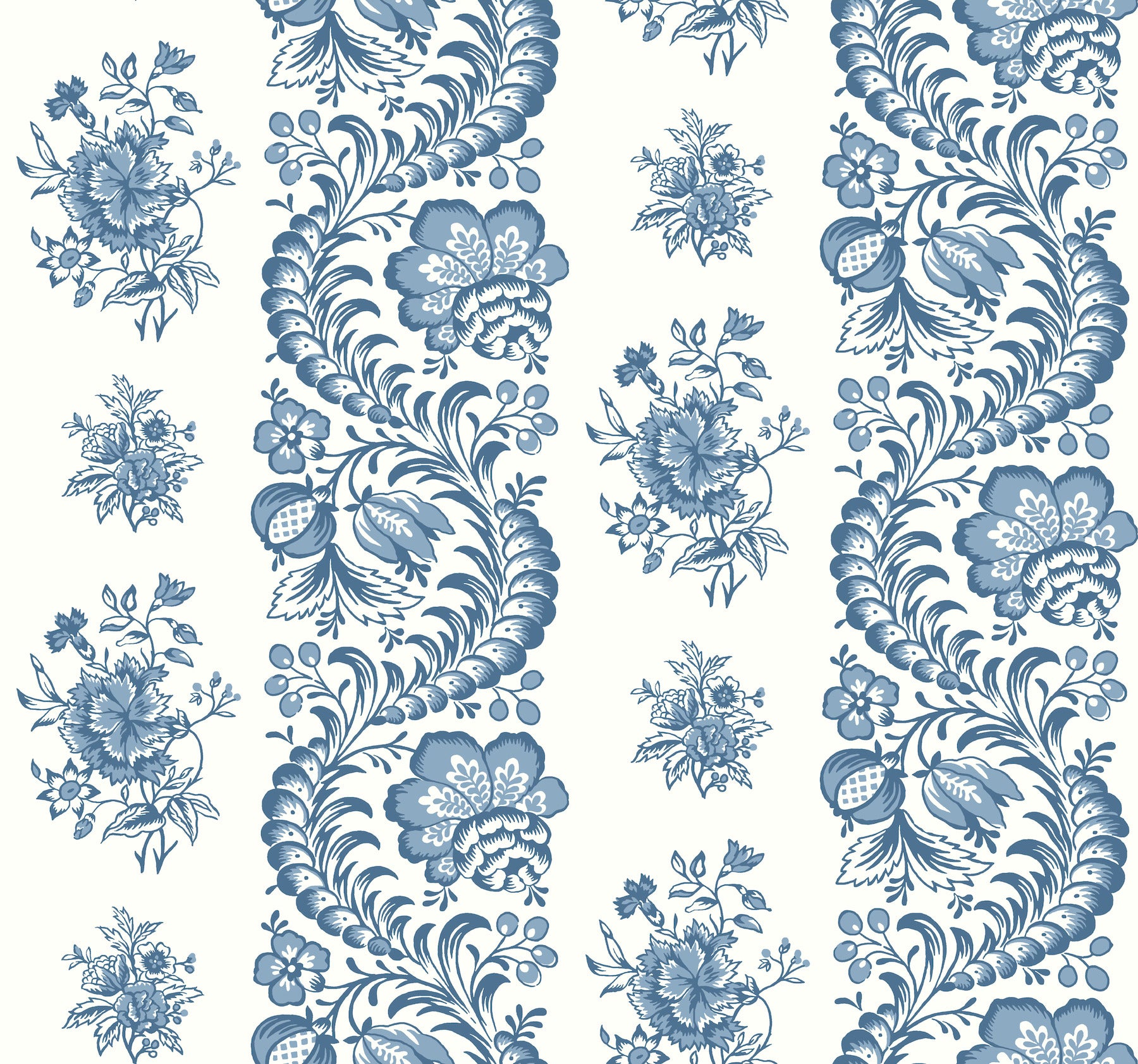 Beaumont wallpaper in blue color - pattern number VP1302 - by Antonina Vella in the Jardin collection