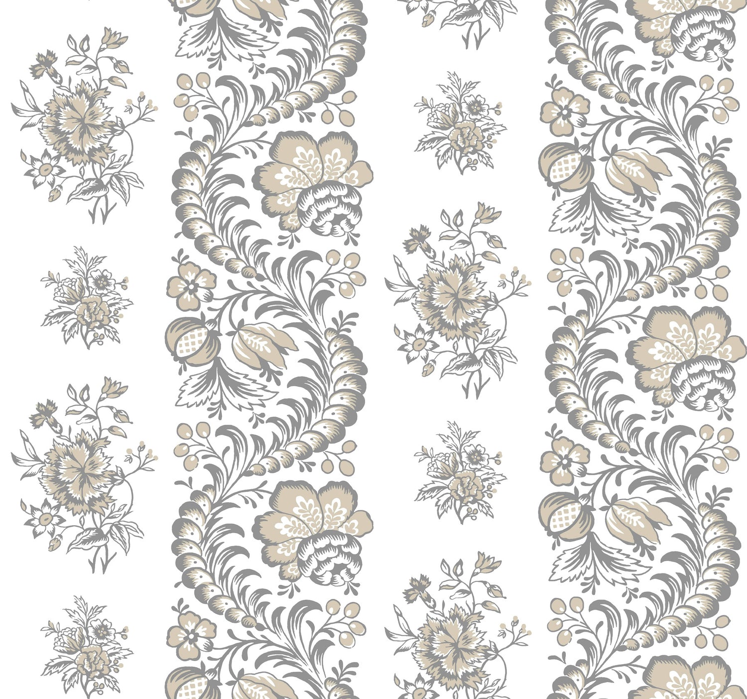 Beaumont wallpaper in charcoal color - pattern number VP1303 - by Antonina Vella in the Jardin collection