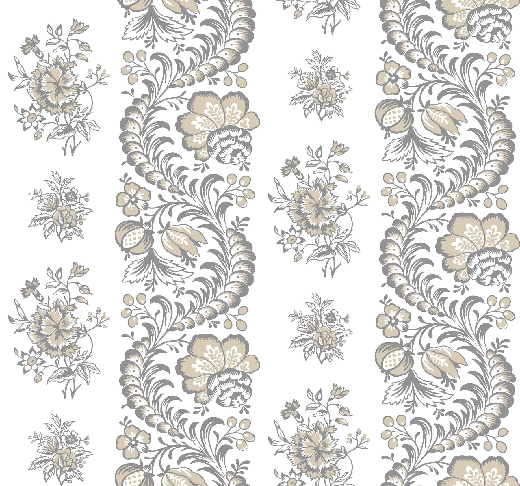 Beaumont wallpaper in charcoal color - pattern number VP1303 - by Antonina Vella in the Jardin collection