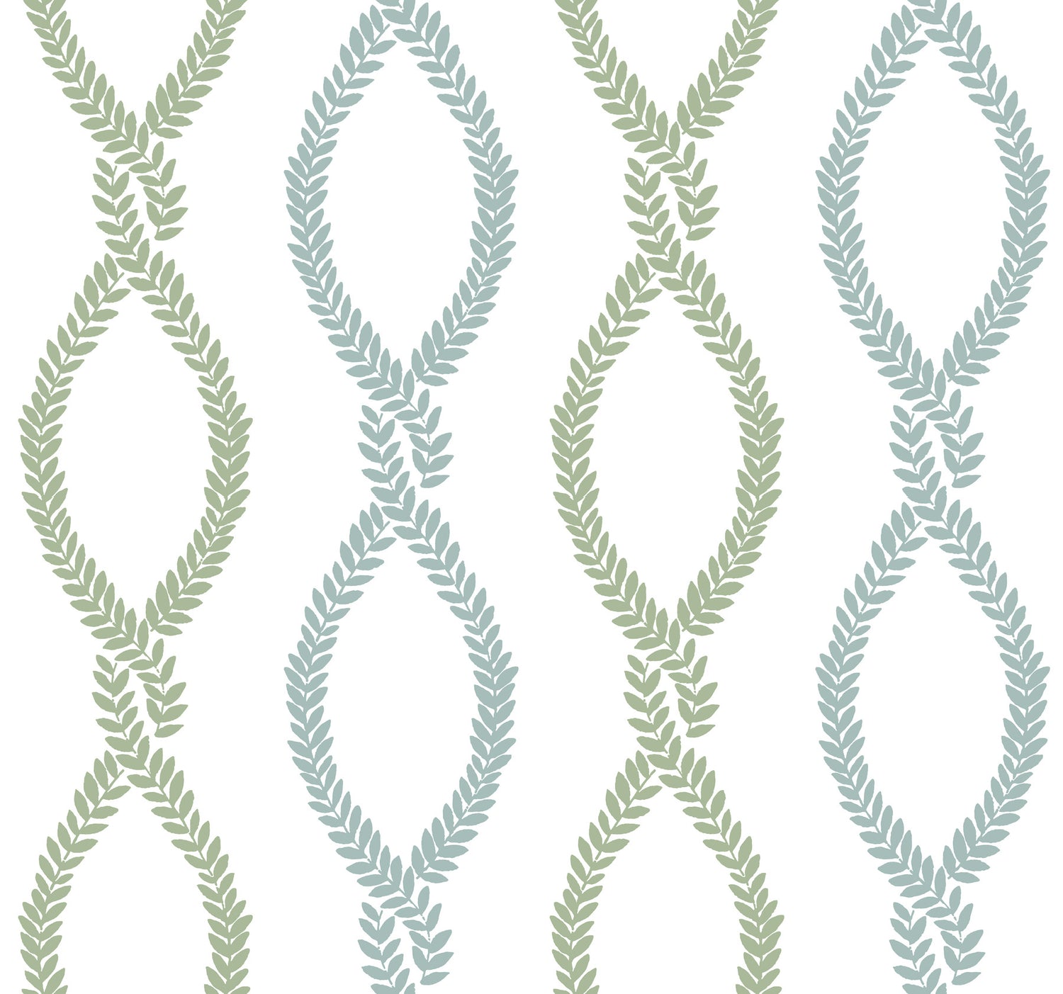 Laureate wallpaper in blue and green color - pattern number VP1321 - by Antonina Vella in the Jardin collection