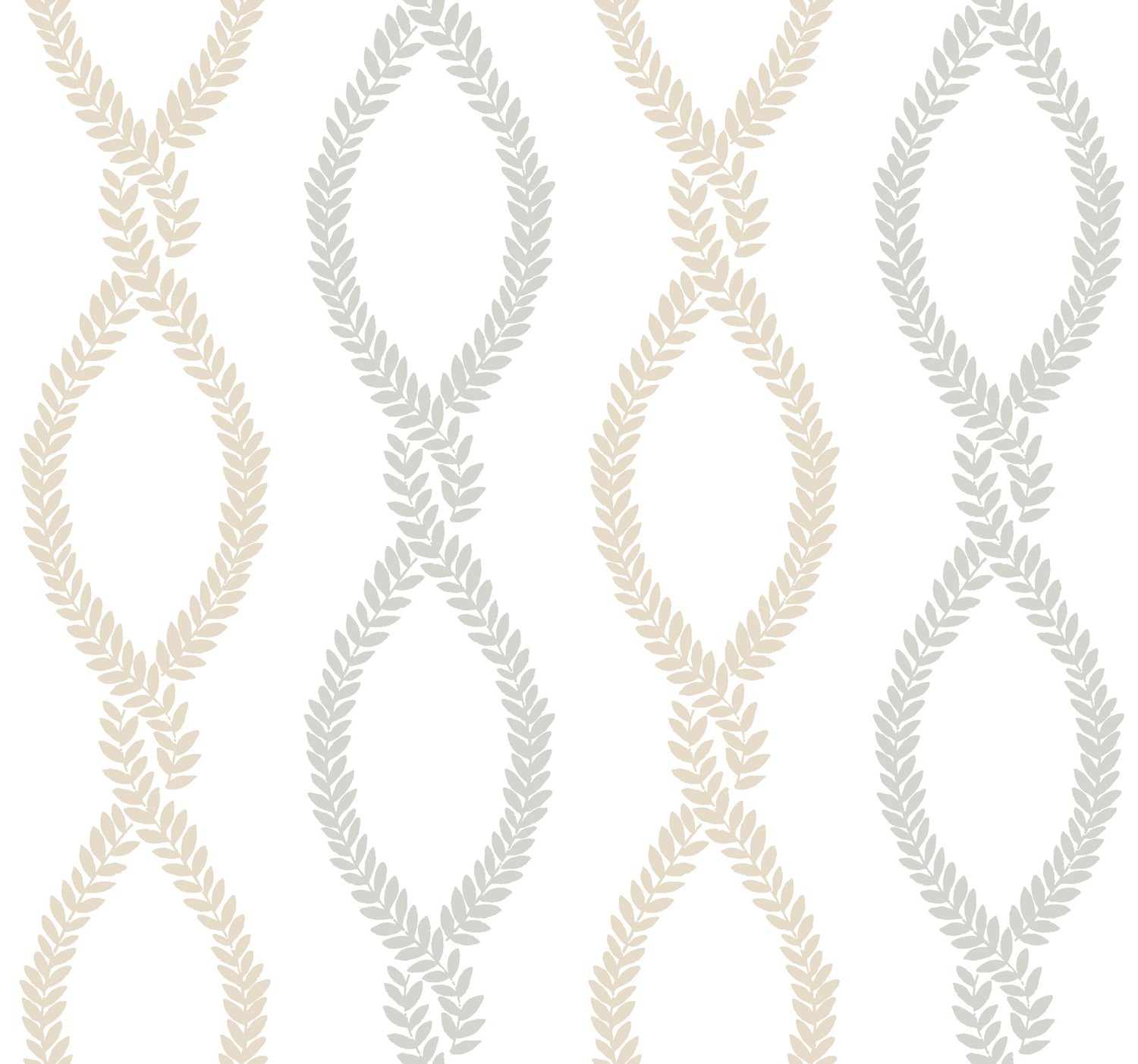 Laureate wallpaper in beige and grey color - pattern number VP1322 - by Antonina Vella in the Jardin collection