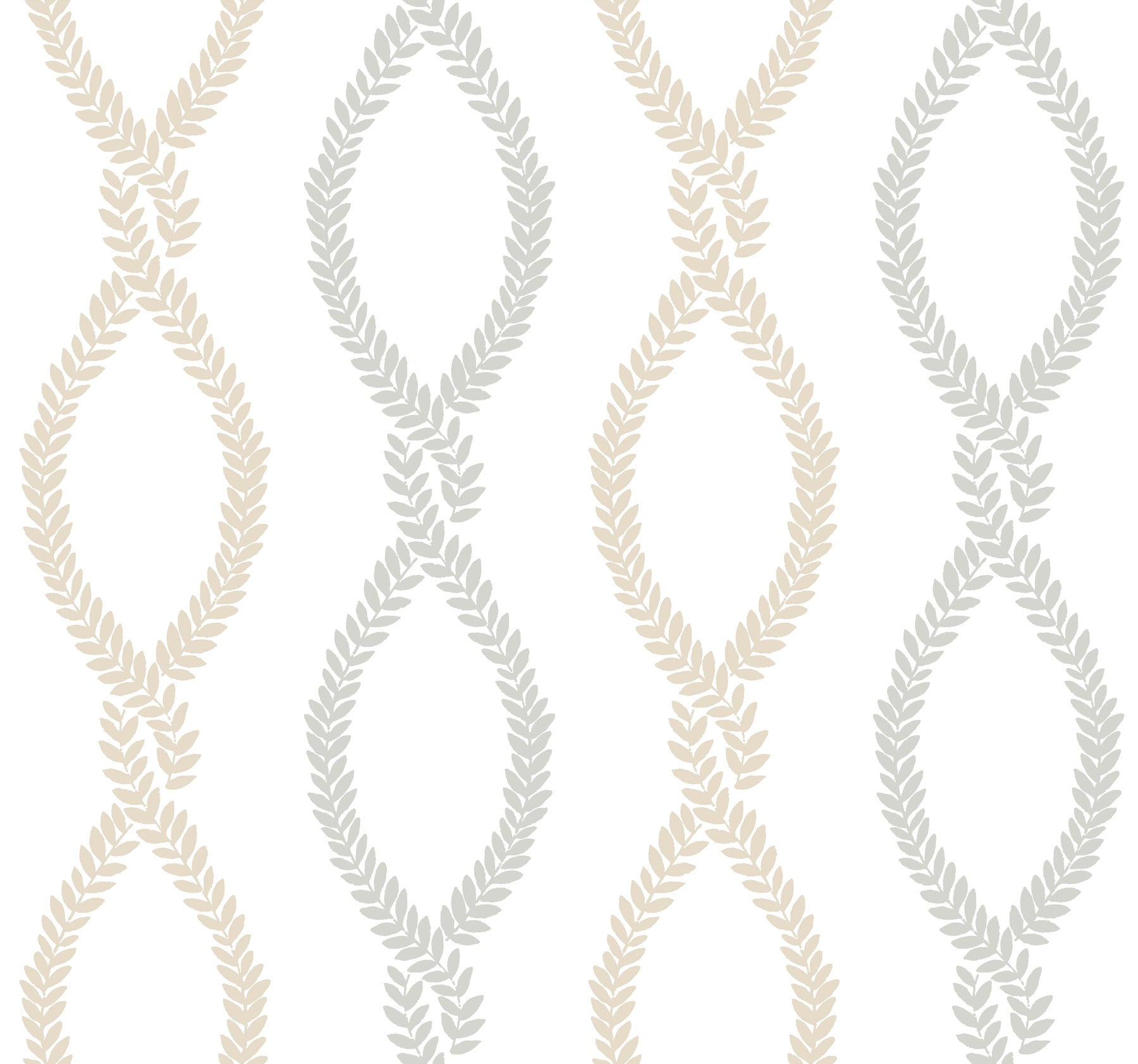 Laureate wallpaper in beige and grey color - pattern number VP1322 - by Antonina Vella in the Jardin collection