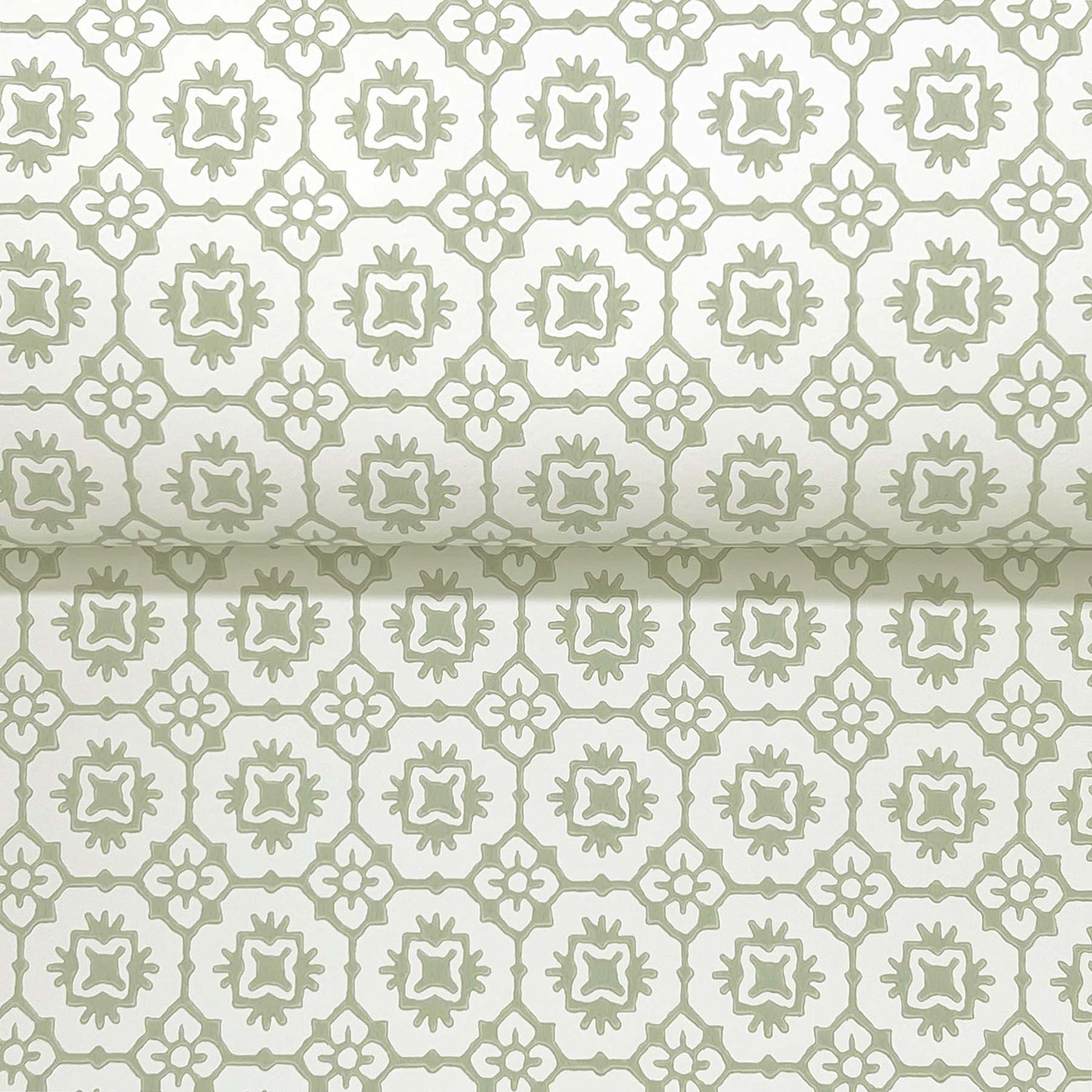 Priti wallpaper in sage color - pattern number VP1332 - by Antonina Vella in the Jardin collection