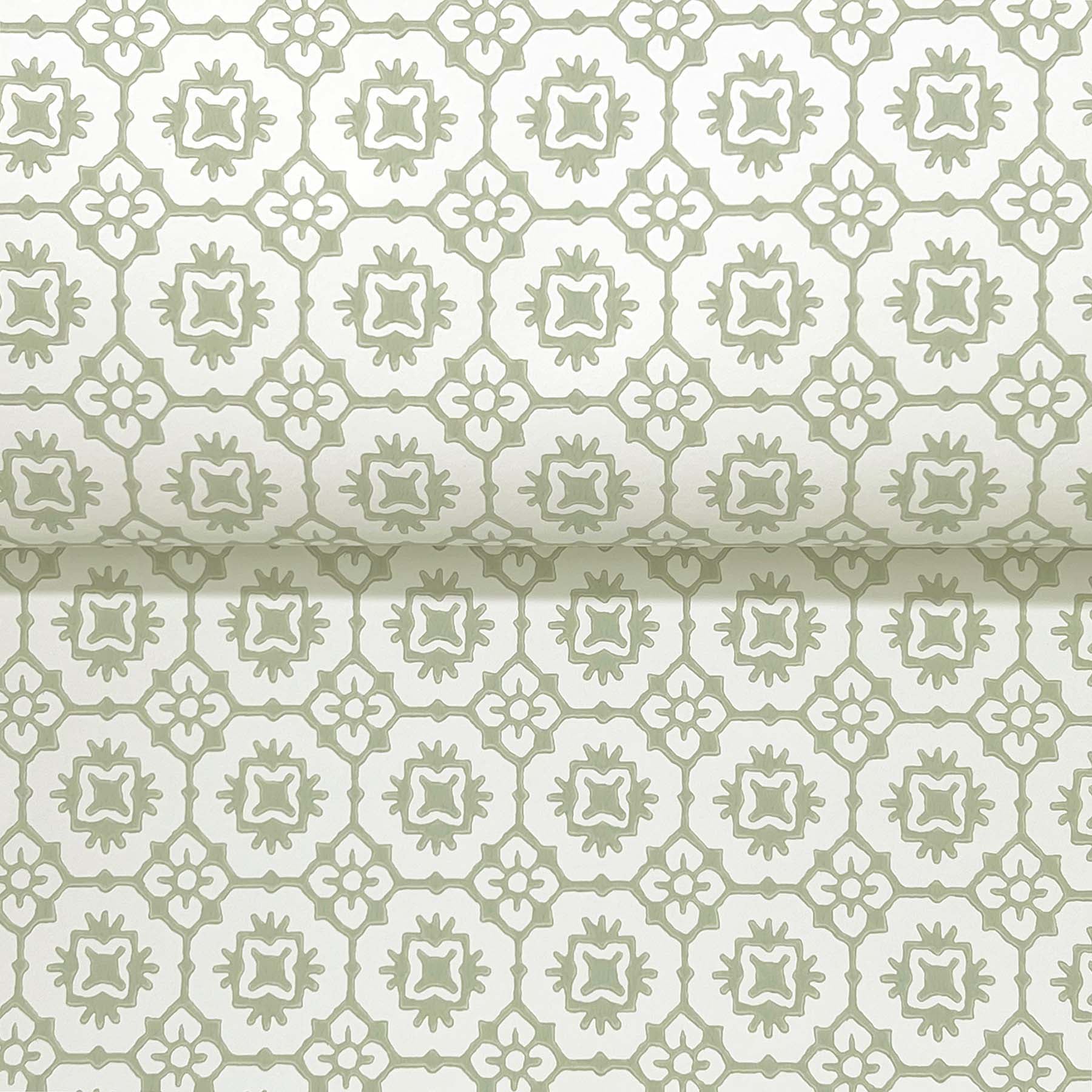 Priti wallpaper in sage color - pattern number VP1332 - by Antonina Vella in the Jardin collection