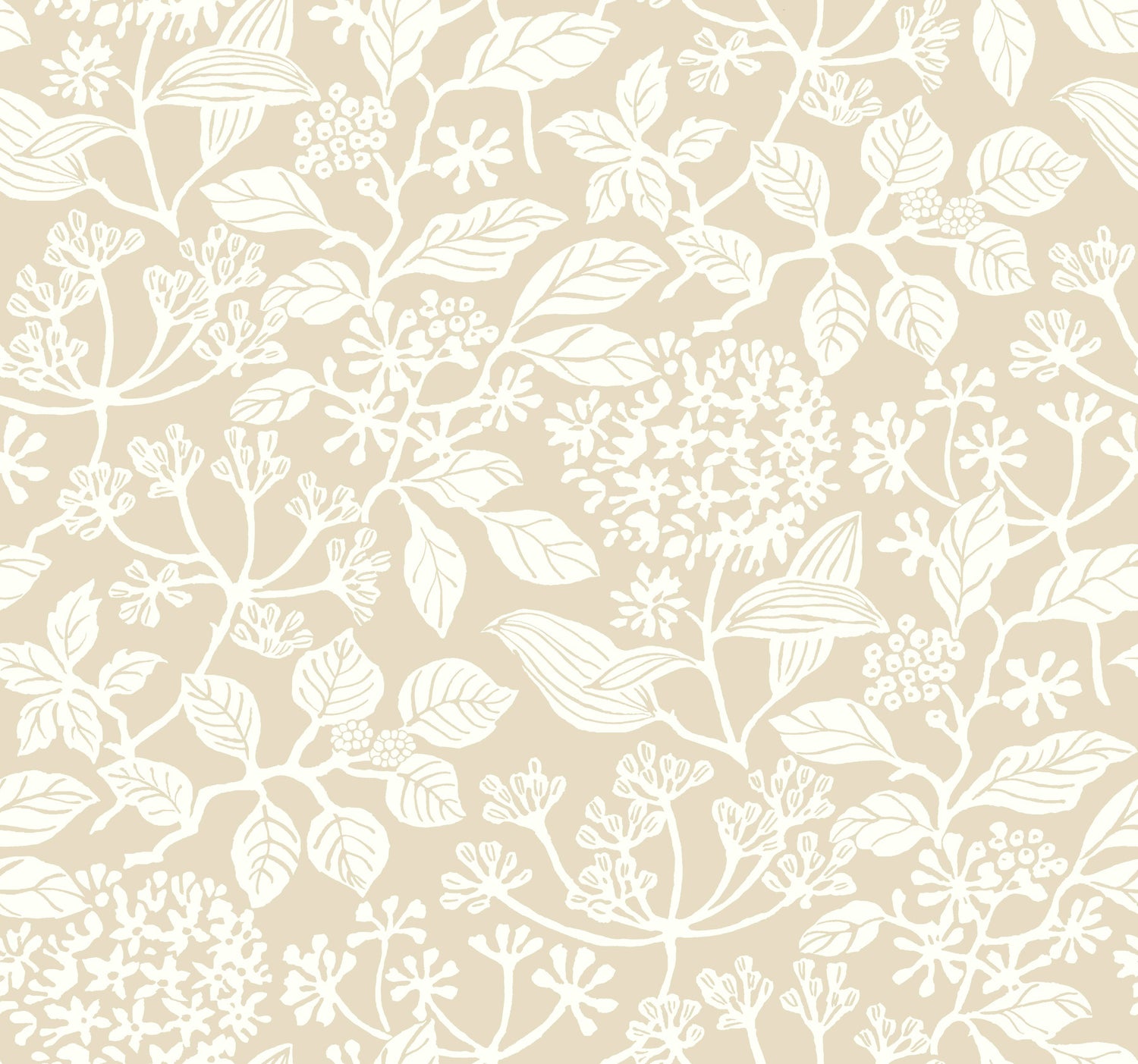 Rowen wallpaper in beige color - pattern number VP1345 - by Antonina Vella in the Jardin collection