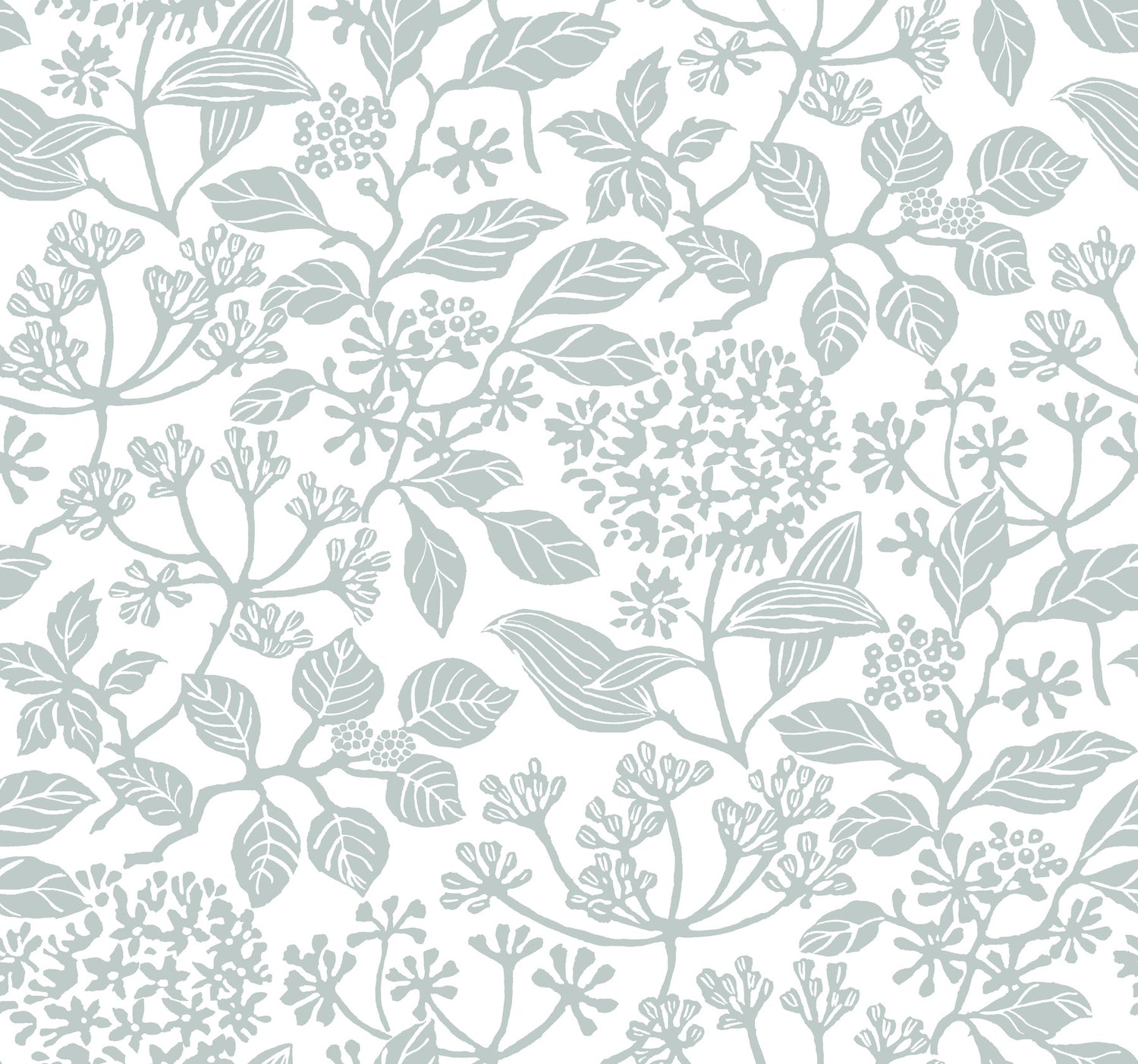 Rowen wallpaper in pale blue color - pattern number VP1346 - by Antonina Vella in the Jardin collection