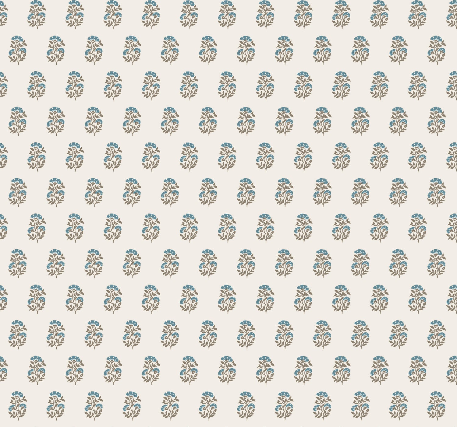 Sylvie wallpaper in aegean and mink color - pattern number VP1383 - by Antonina Vella in the Jardin collection