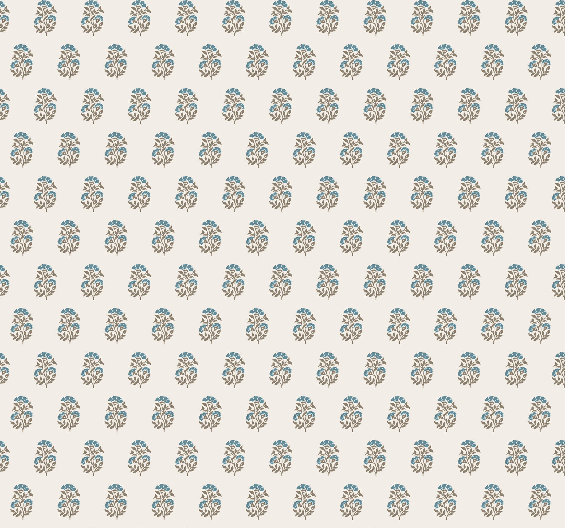 Sylvie wallpaper in aegean and mink color - pattern number VP1383 - by Antonina Vella in the Jardin collection