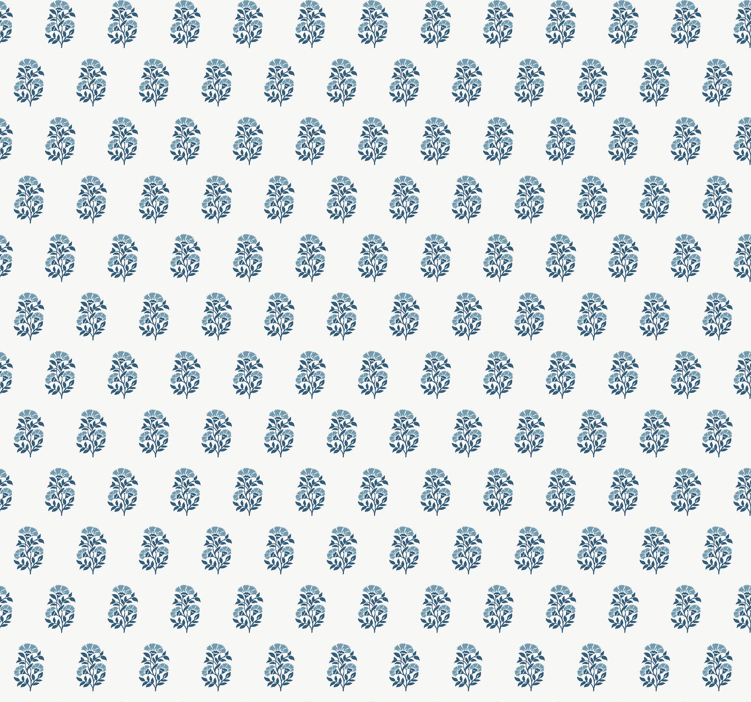 Sylvie wallpaper in indigo color - pattern number VP1384 - by Antonina Vella in the Jardin collection