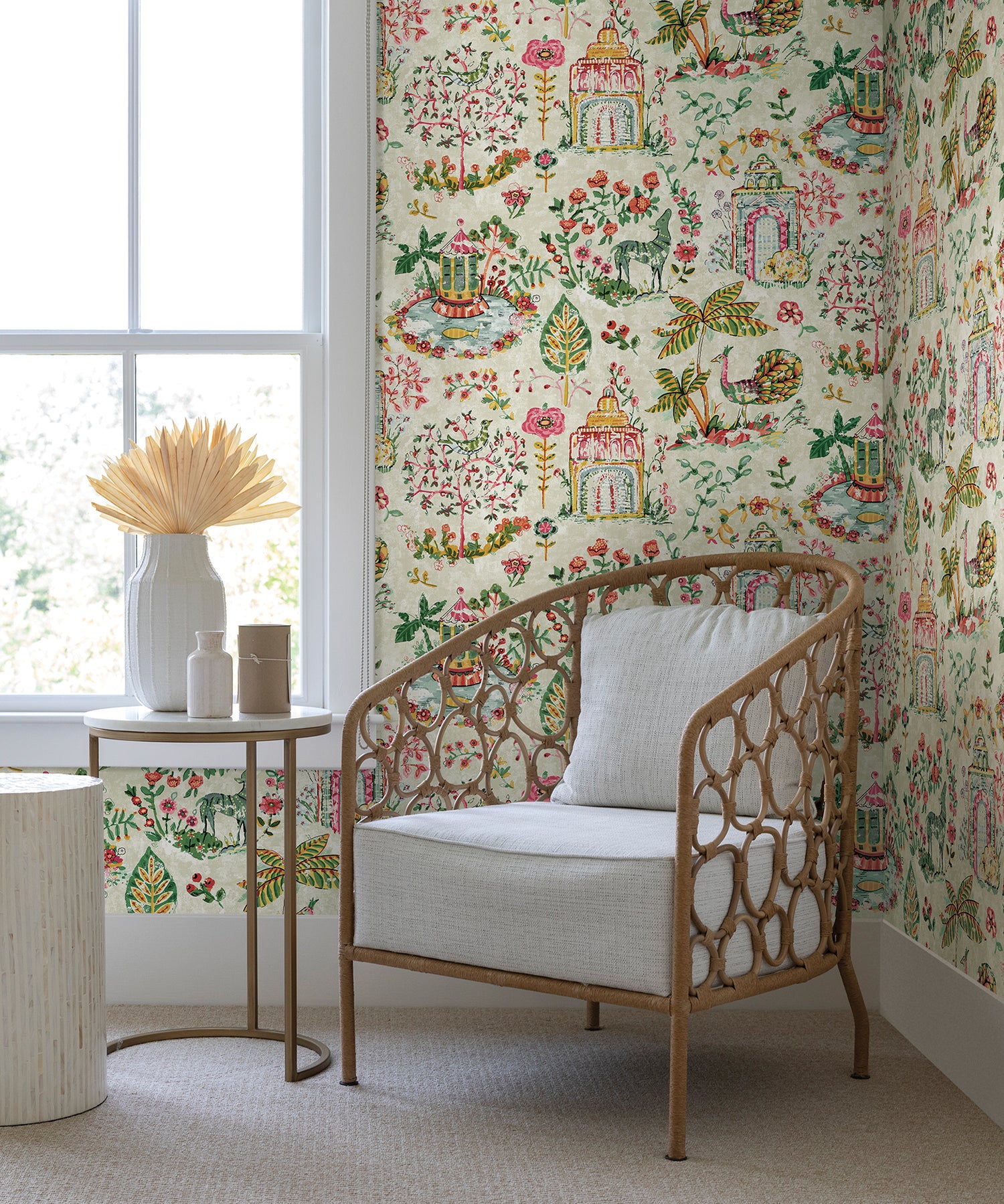 Parc wallpaper in berry color - pattern number VP1401 - by Antonina Vella in the Jardin collection