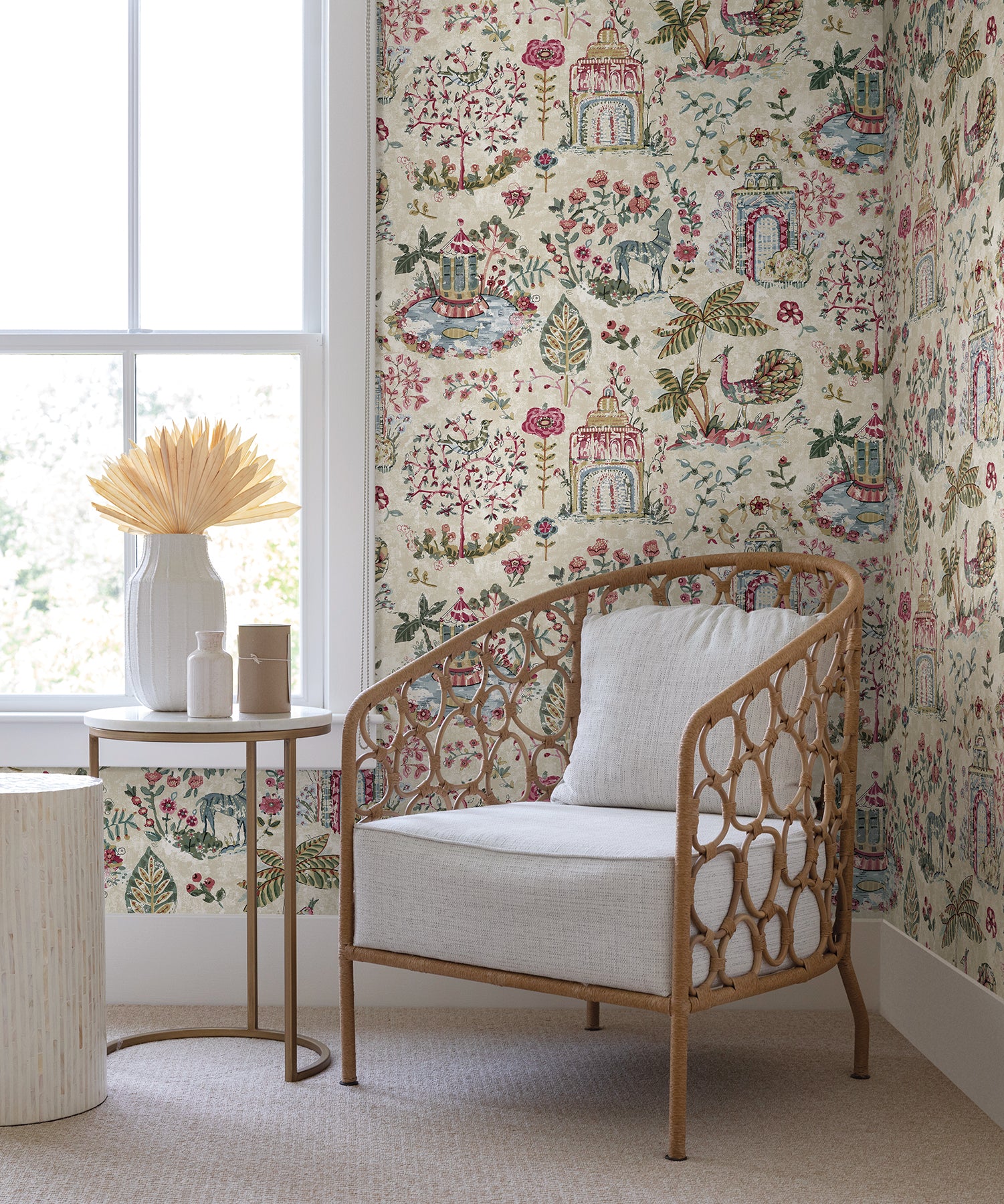 Parc wallpaper in mulberry color - pattern number VP1403 - by Antonina Vella in the Jardin collection