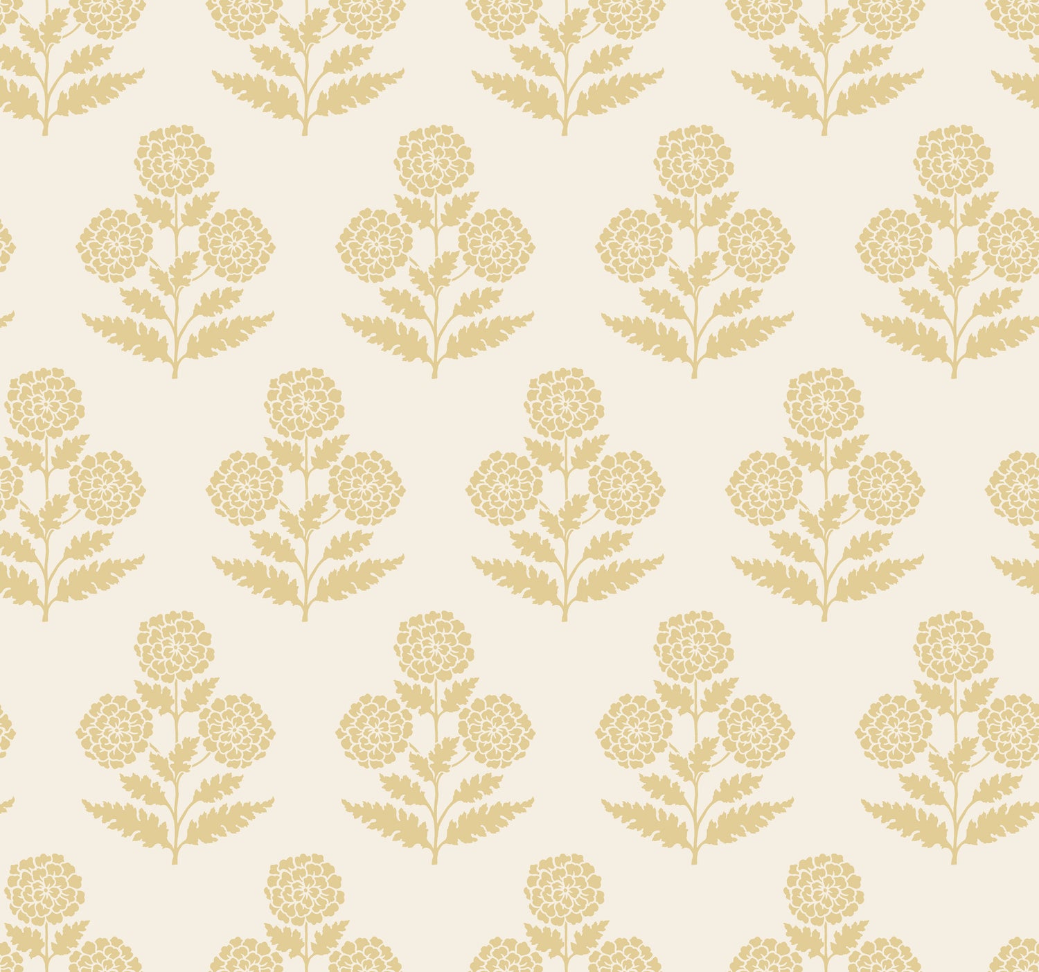 Souci wallpaper in saffron color - pattern number VP1432 - by Antonina Vella in the Jardin collection