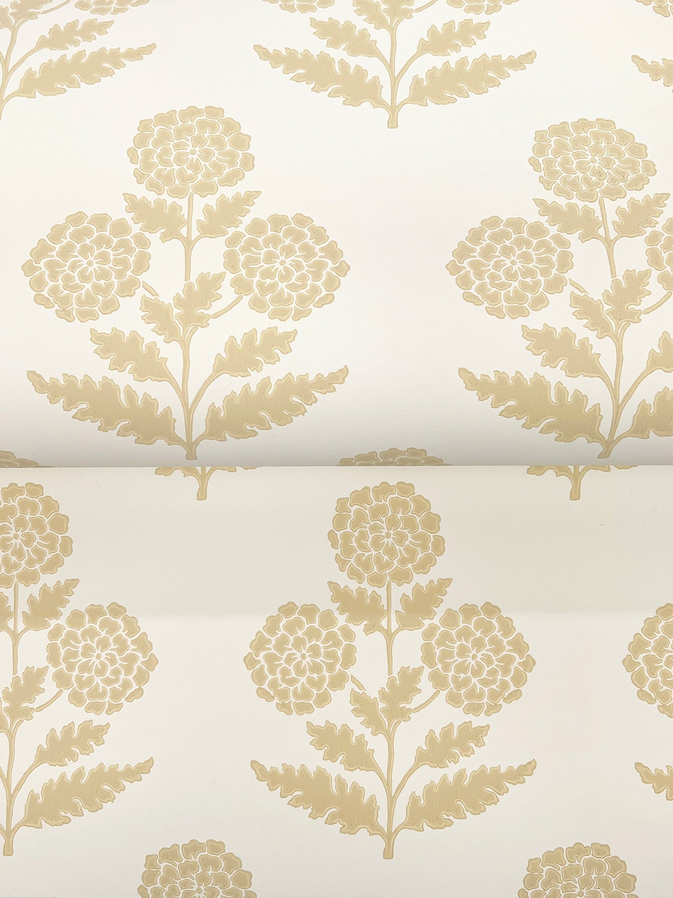 Souci wallpaper in saffron color - pattern number VP1432 - by Antonina Vella in the Jardin collection