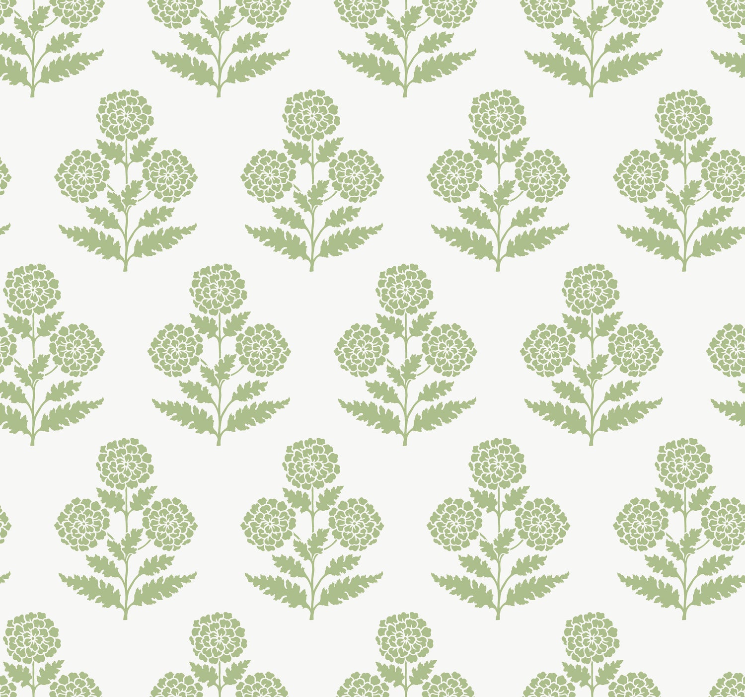 Souci wallpaper in green color - pattern number VP1436 - by Antonina Vella in the Jardin collection
