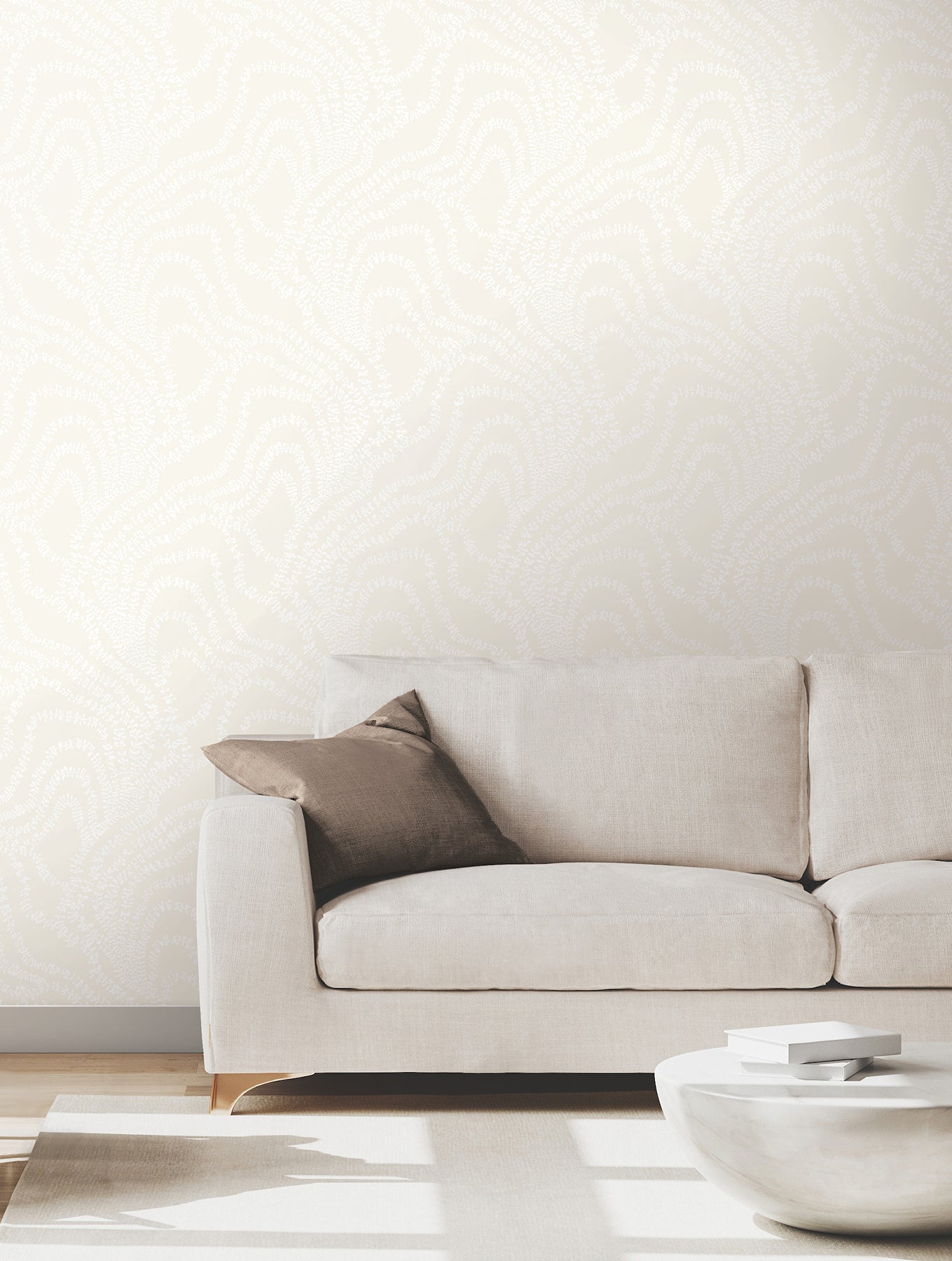String of Pearls wallpaper in pearl color - pattern number VR1514 - by Ronald Redding in the Caviar collection