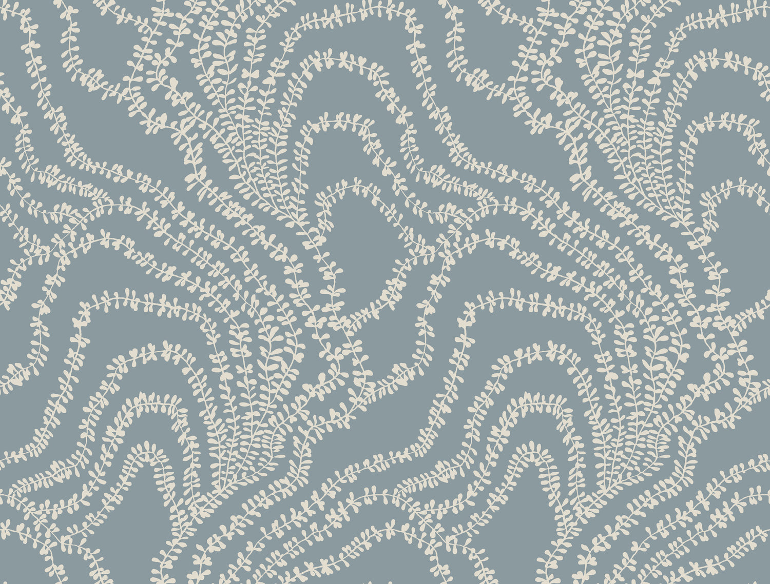 String of Pearls wallpaper in denim color - pattern number VR1516 - by Ronald Redding in the Caviar collection