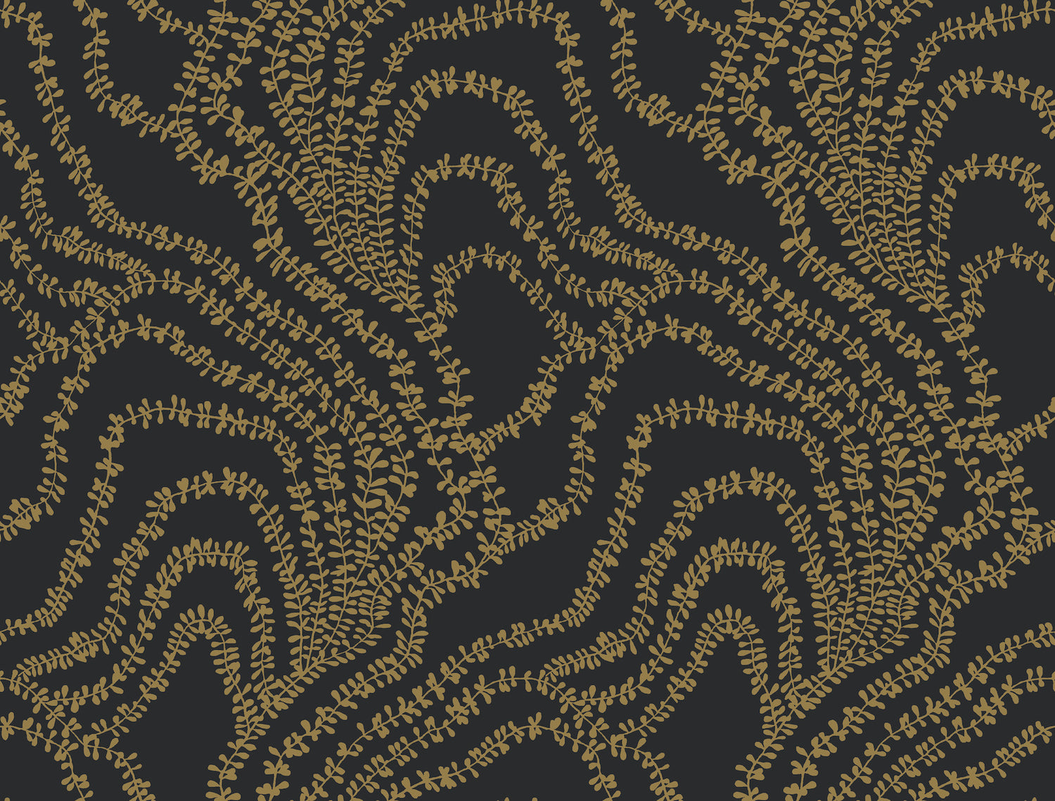 String of Pearls wallpaper in gold color - pattern number VR1517 - by Ronald Redding in the Caviar collection