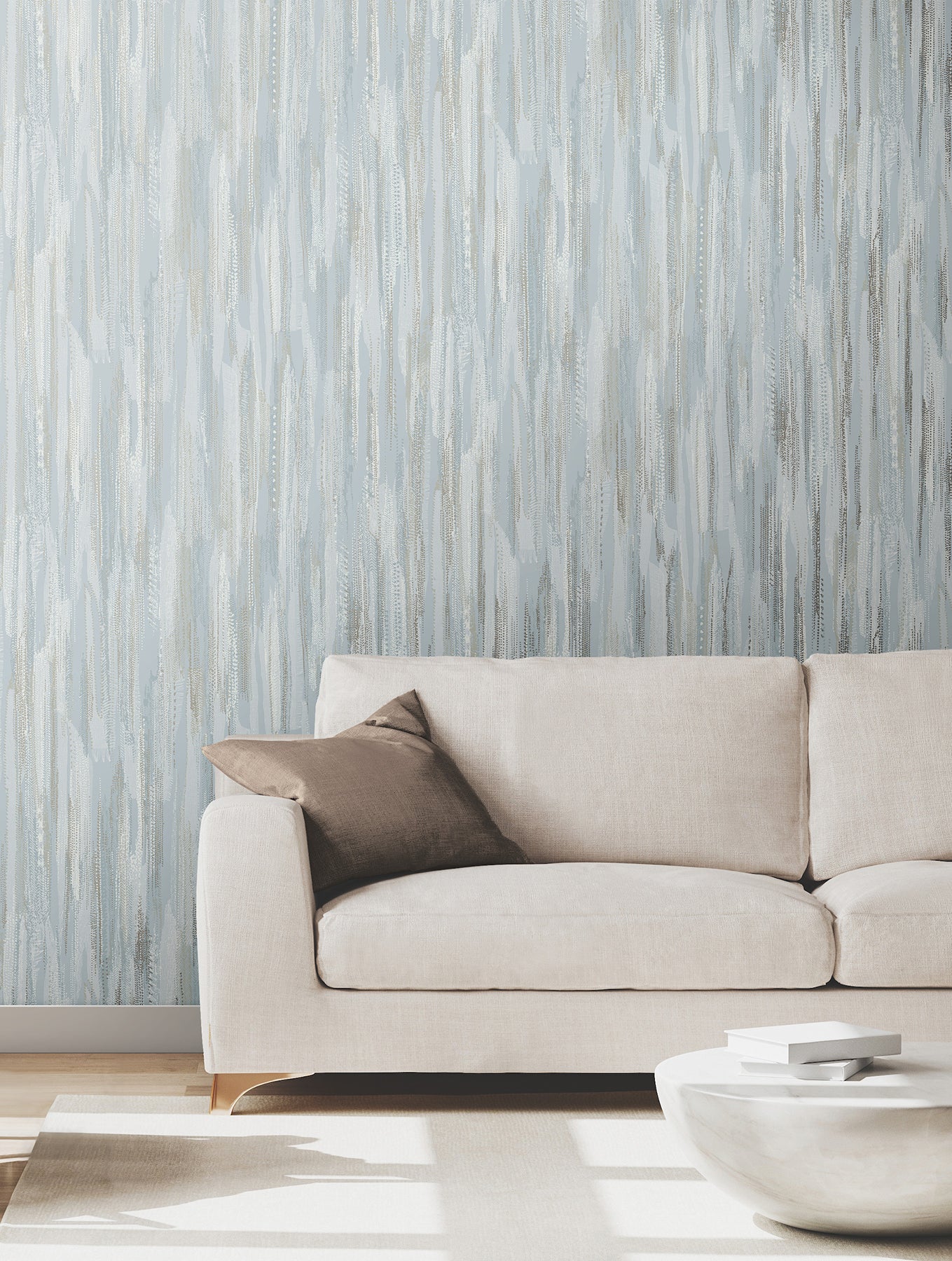 Tribeca wallpaper in light blue color - pattern number VR1524 - by Ronald Redding in the Caviar collection