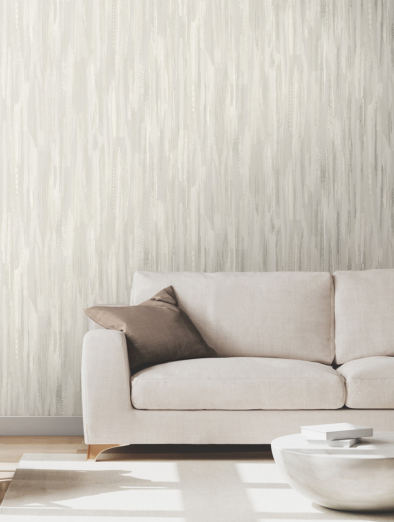 Tribeca wallpaper in dove color - pattern number VR1525 - by Ronald Redding in the Caviar collection