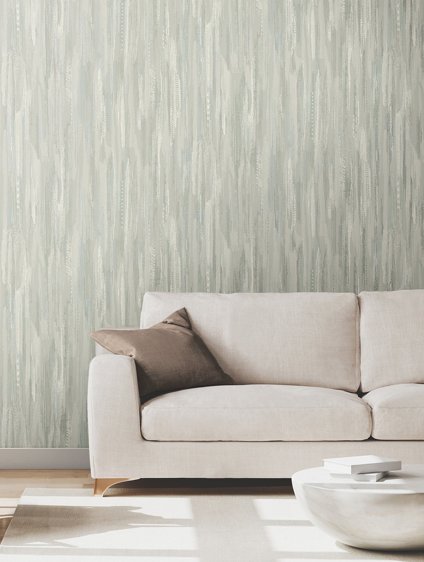 Tribeca wallpaper in aqua color - pattern number VR1526 - by Ronald Redding in the Caviar collection