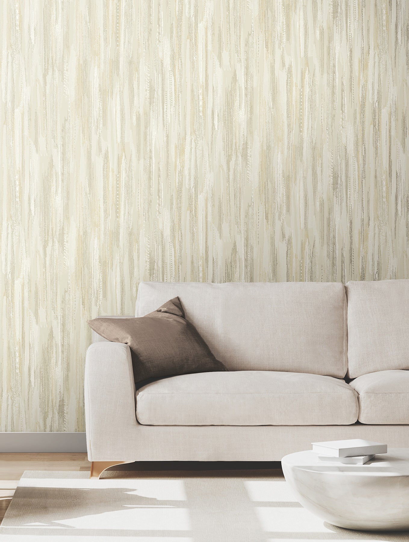 Tribeca wallpaper in gold color - pattern number VR1527 - by Ronald Redding in the Caviar collection