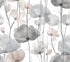 Cotswolds Poppies wallpaper in grey color - pattern number VR1534 - by Ronald Redding in the Caviar collection