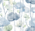 Cotswolds Poppies wallpaper in blue color - pattern number VR1535 - by Ronald Redding in the Caviar collection