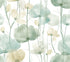 Cotswolds Poppies wallpaper in turquoise color - pattern number VR1539 - by Ronald Redding in the Caviar collection