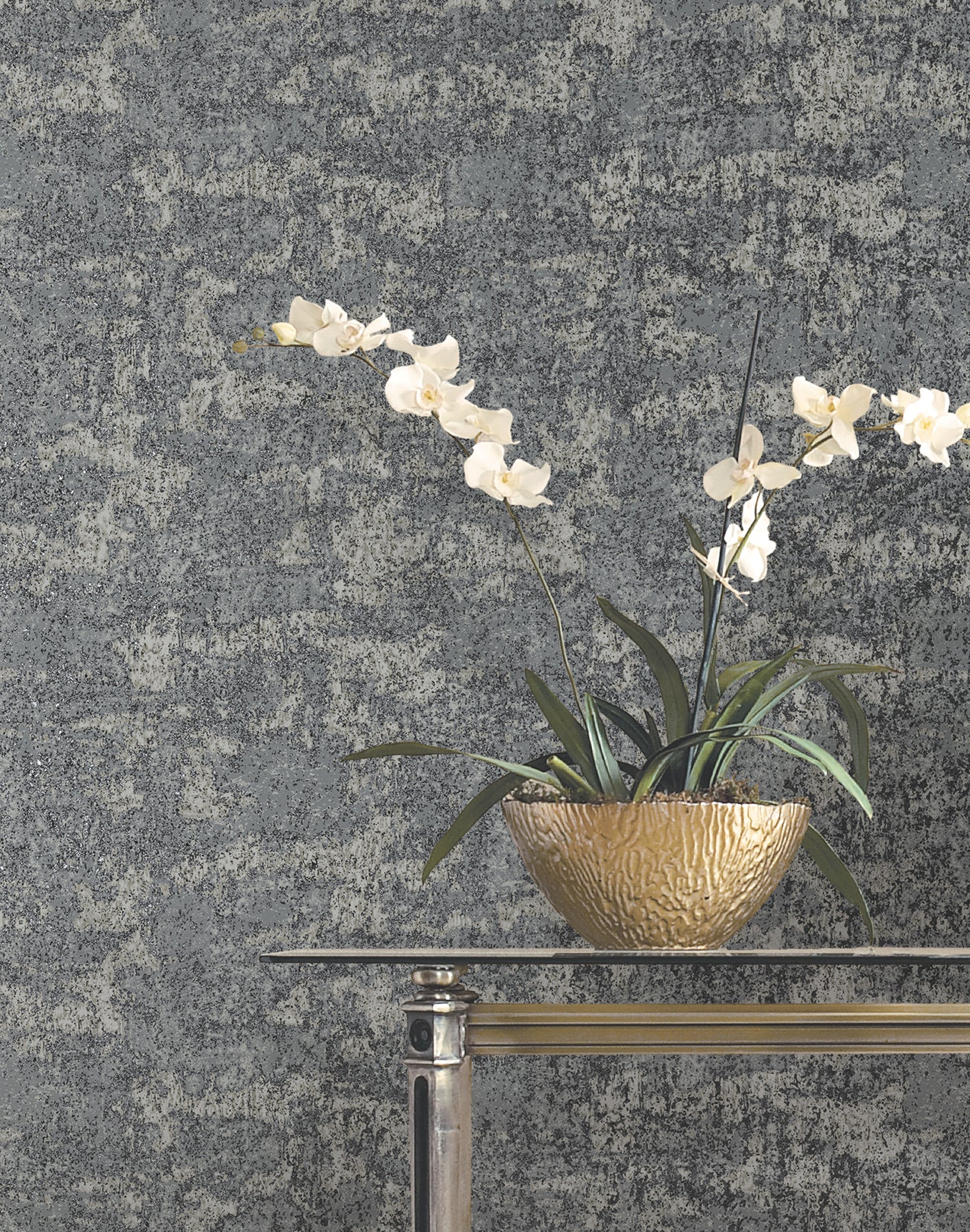 Crystal Cloud wallpaper in charcoal color - pattern number VR1544 - by Ronald Redding in the Caviar collection
