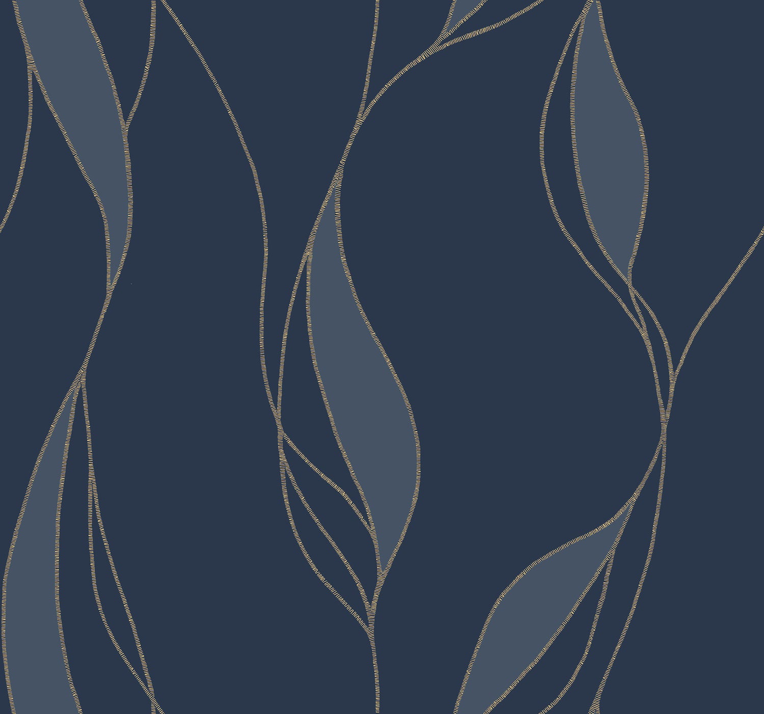 Society Hill wallpaper in navy color - pattern number VR1548 - by Ronald Redding in the Caviar collection