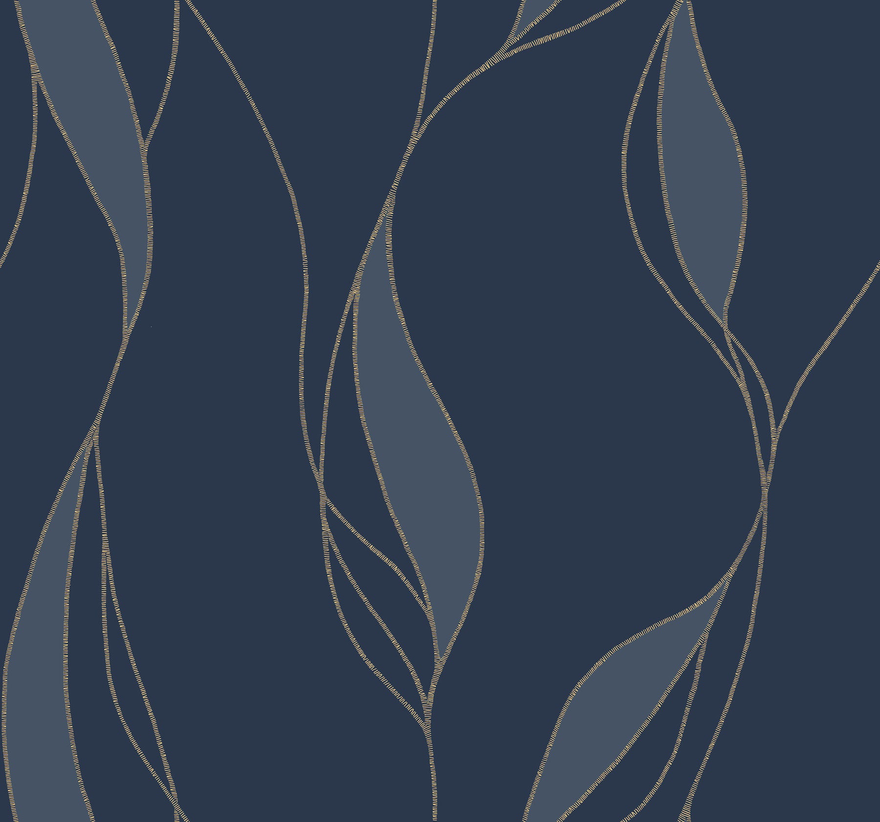 Society Hill wallpaper in navy color - pattern number VR1548 - by Ronald Redding in the Caviar collection