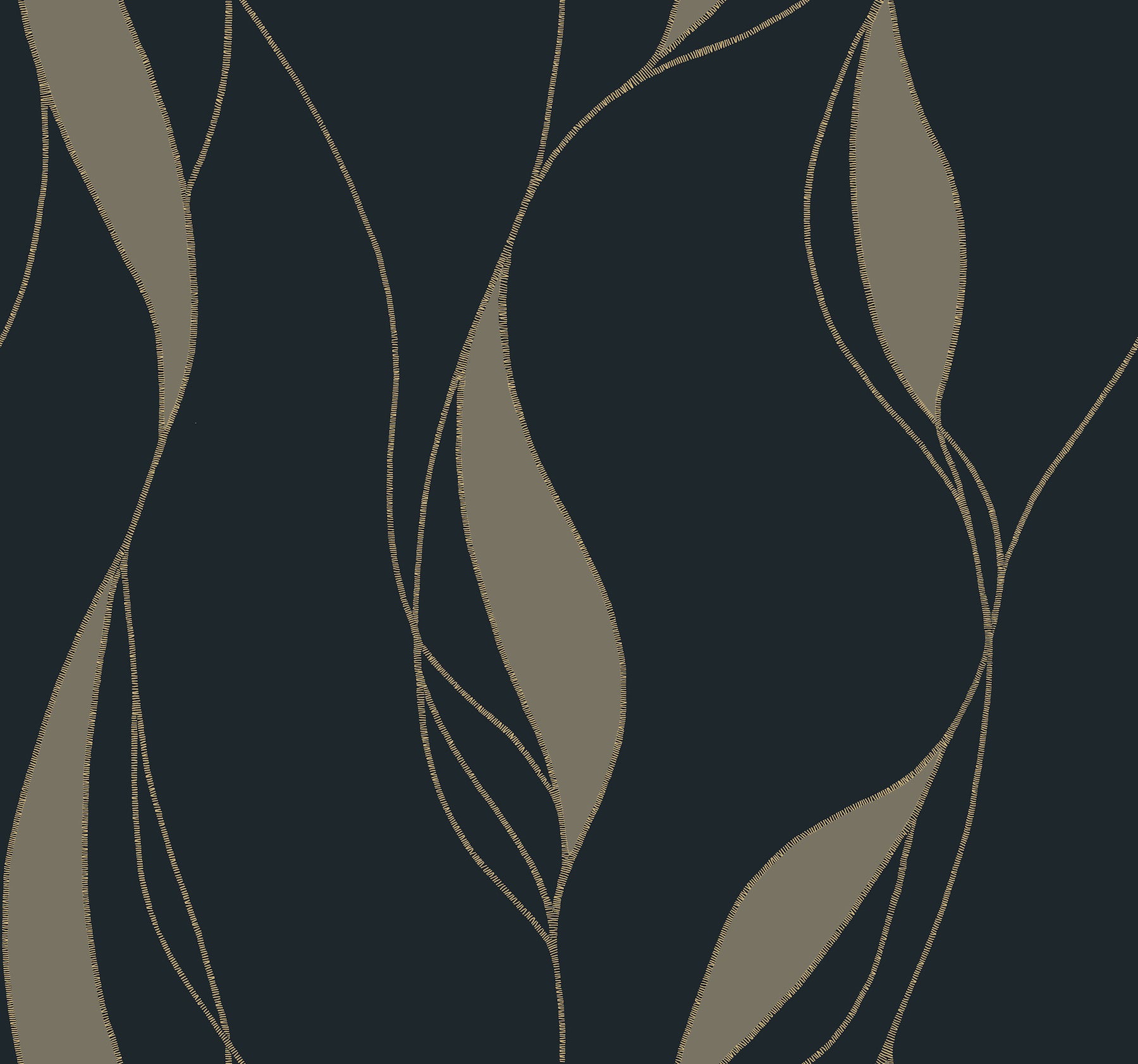 Society Hill wallpaper in black color - pattern number VR1549 - by Ronald Redding in the Caviar collection