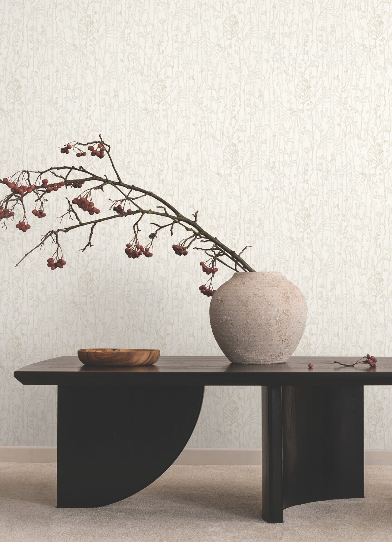 Filigree wallpaper in pearl color - pattern number VR1558 - by Ronald Redding in the Caviar collection