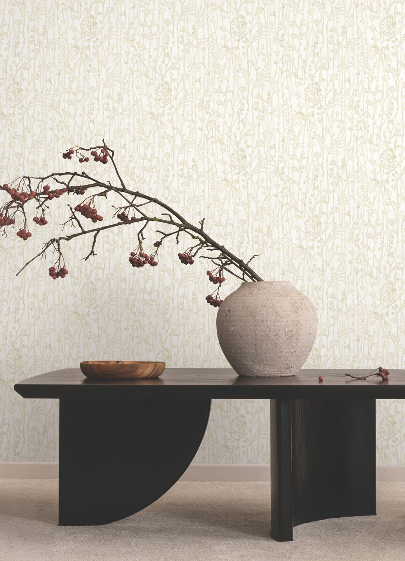Filigree wallpaper in beige color - pattern number VR1559 - by Ronald Redding in the Caviar collection