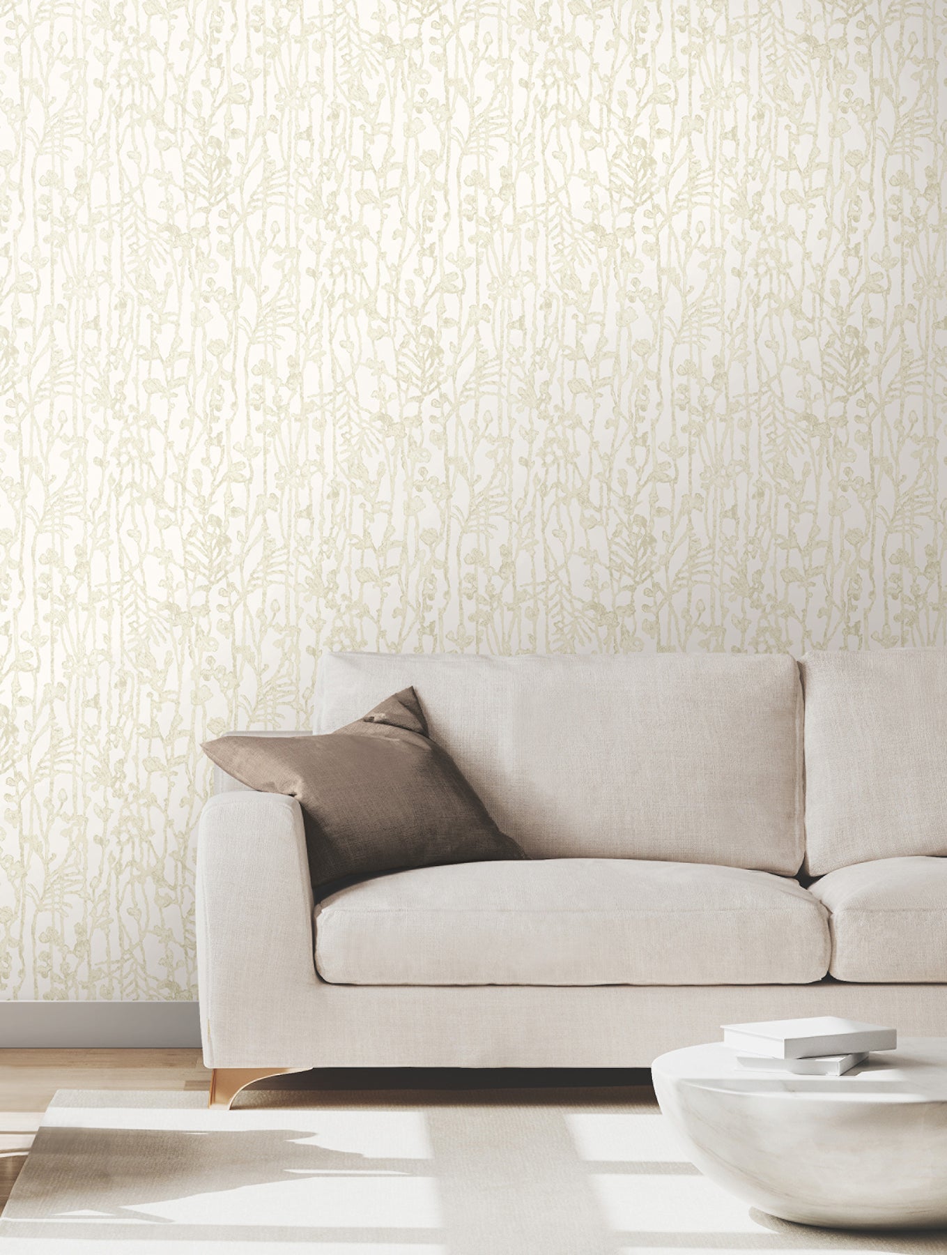 Filigree wallpaper in beige color - pattern number VR1559 - by Ronald Redding in the Caviar collection