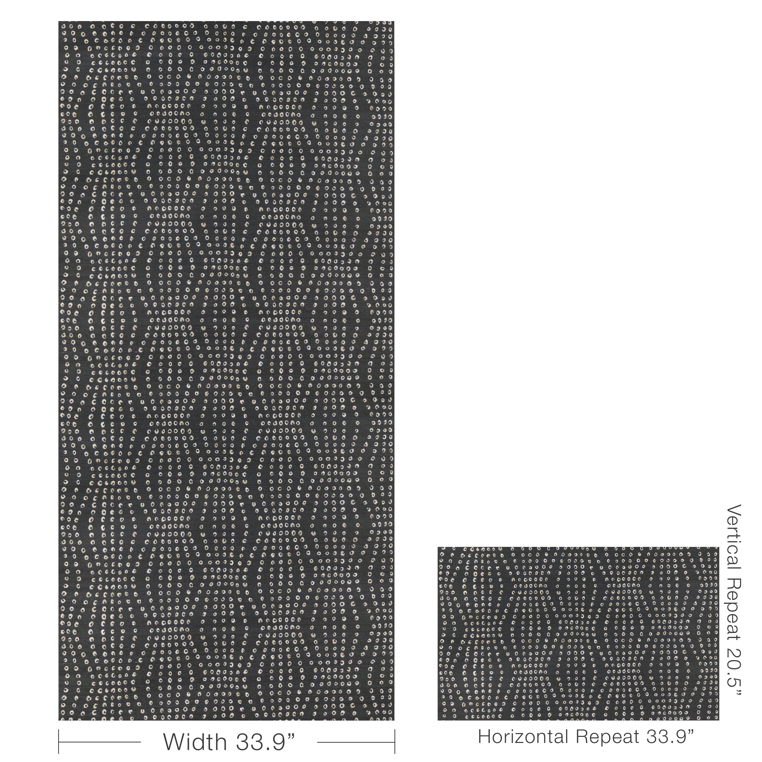 Puka Wallpaper in ebony color - pattern number W3572.21.0 - by Kravet in the Linherr Hollingsworth Artistry collection