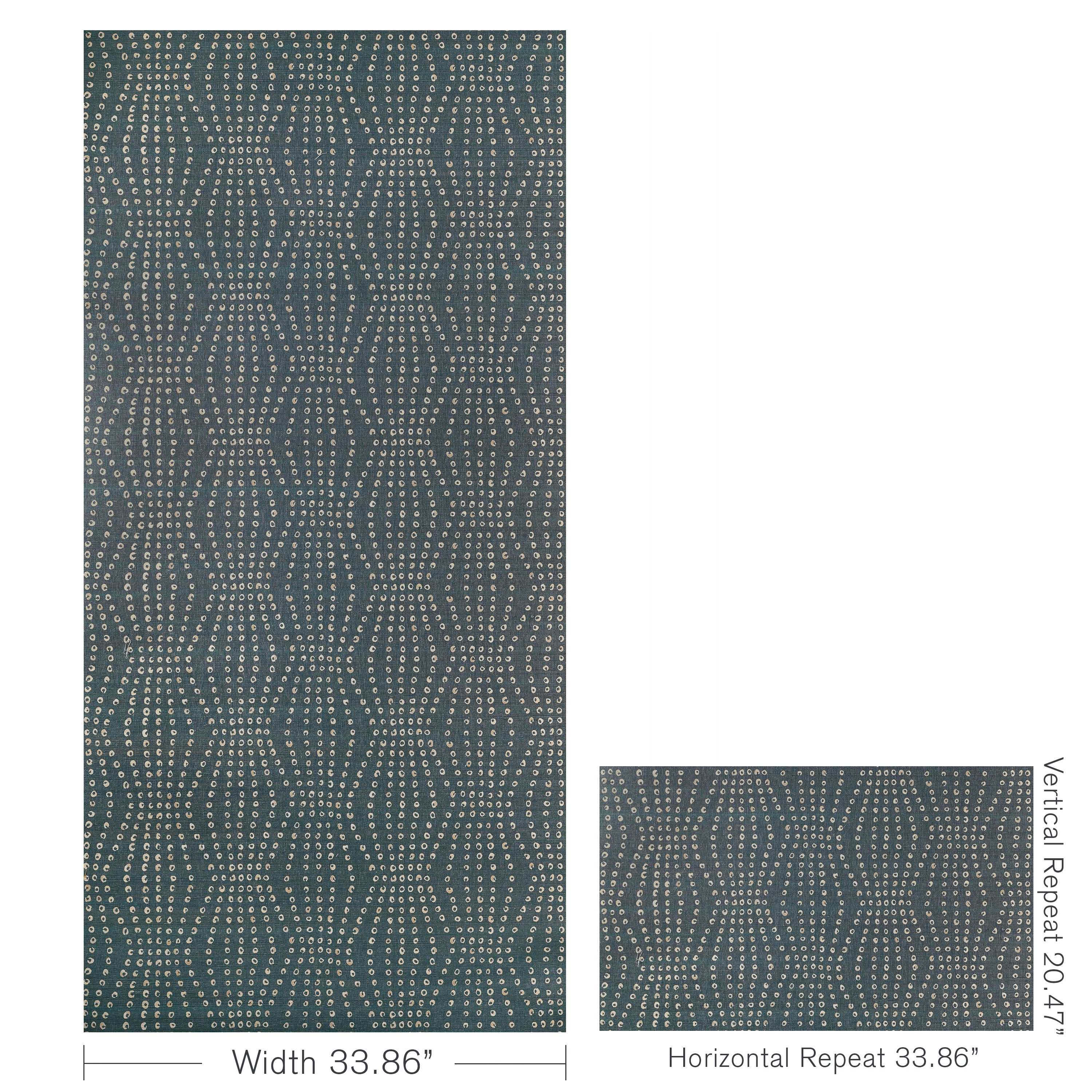 Puka Wallpaper in blue steel color - pattern number W3572.50.0 - by Kravet in the Linherr Hollingsworth Artistry collection