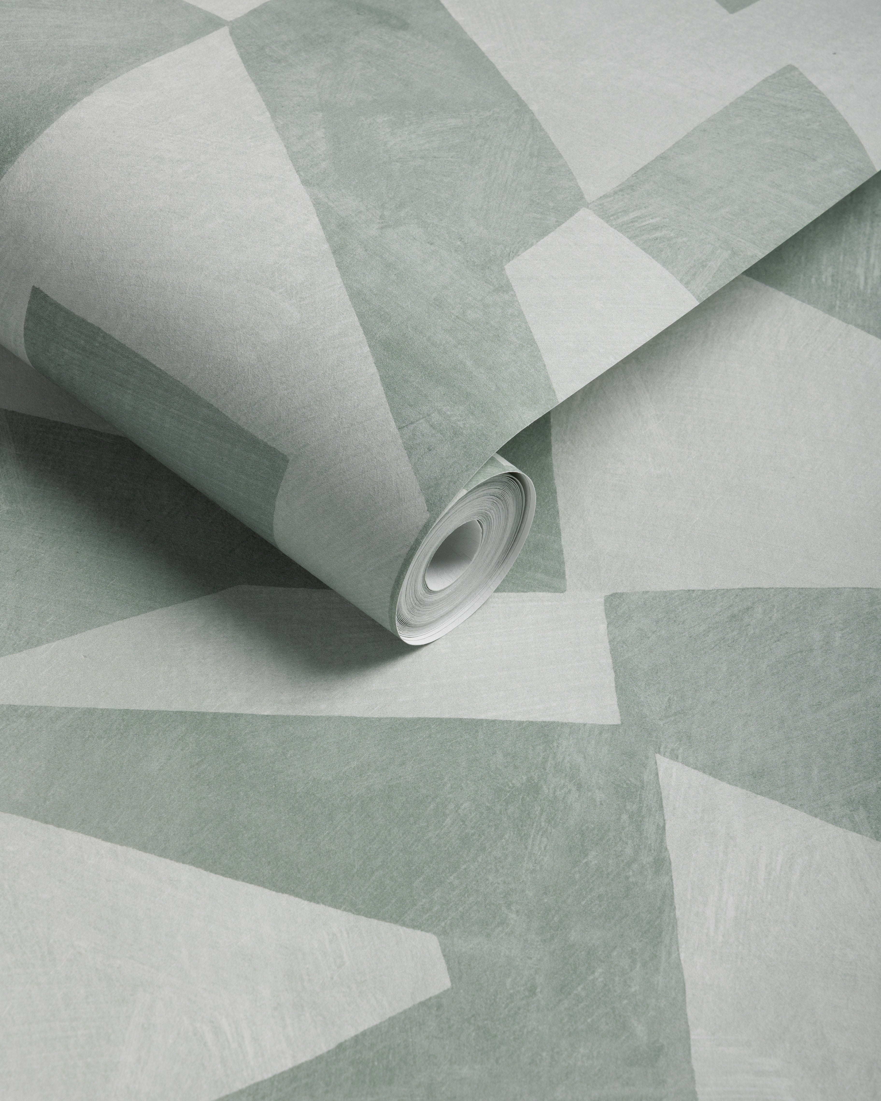 Shape Shifter Wallpaper in jade color - pattern number W4399.30.0 - by Kravet in the Linherr Hollingsworth Artistry collection