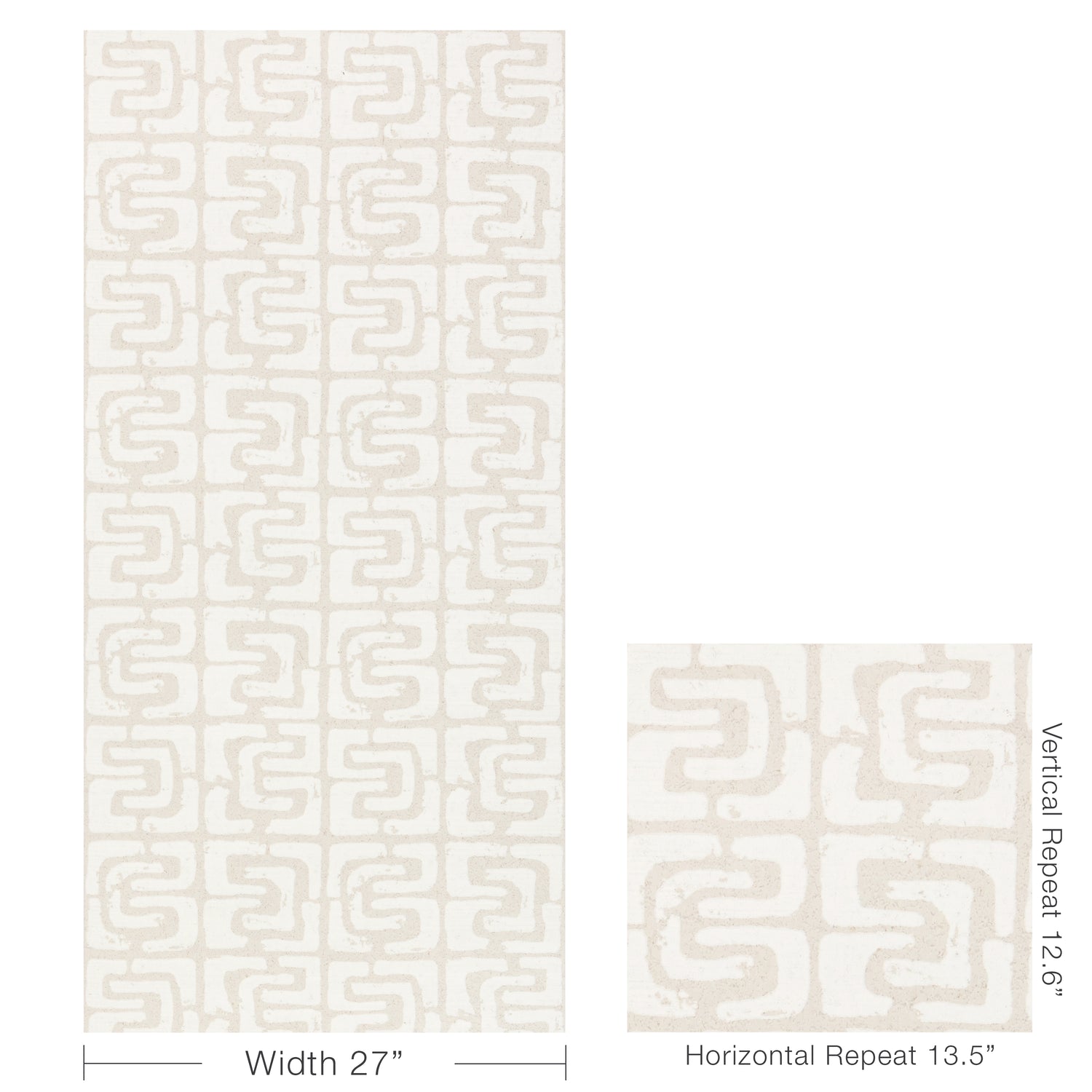 Oui Bloc Due Wallpaper in whisper color - pattern number W4403.106.0 - by Kravet in the Linherr Hollingsworth Artistry collection